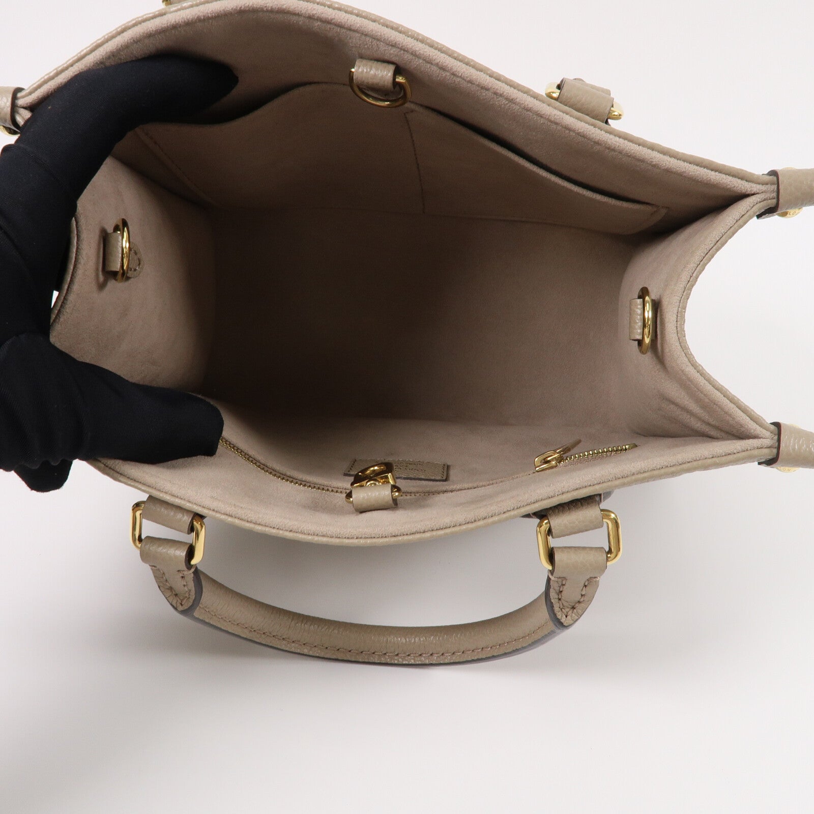 LOUIS VUITTON Monogram Empreinte OnTheGo PM手挽肩背兩用袋
