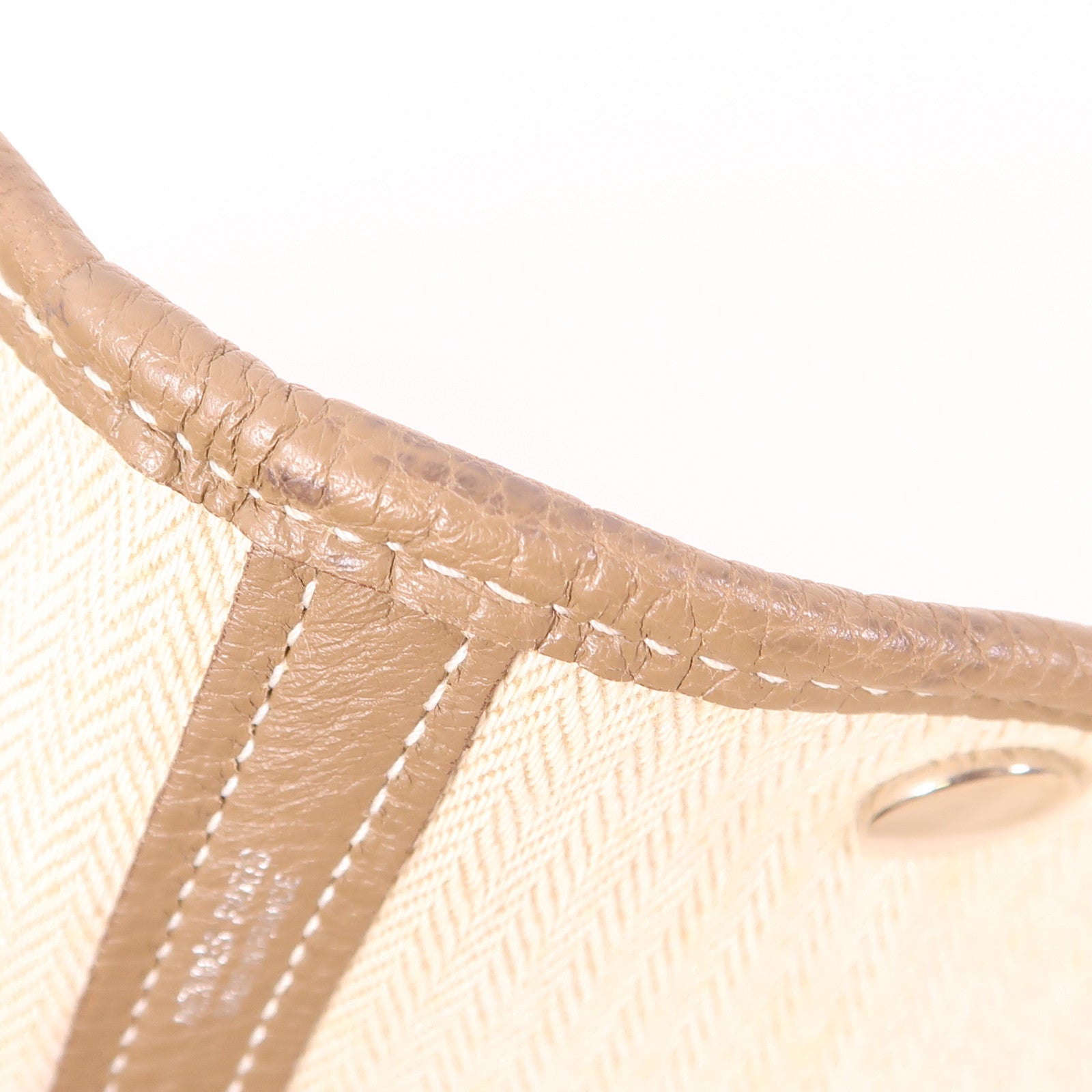 HERMES Negonda皮革GardenParty PM銀扣手挽袋Etoupe