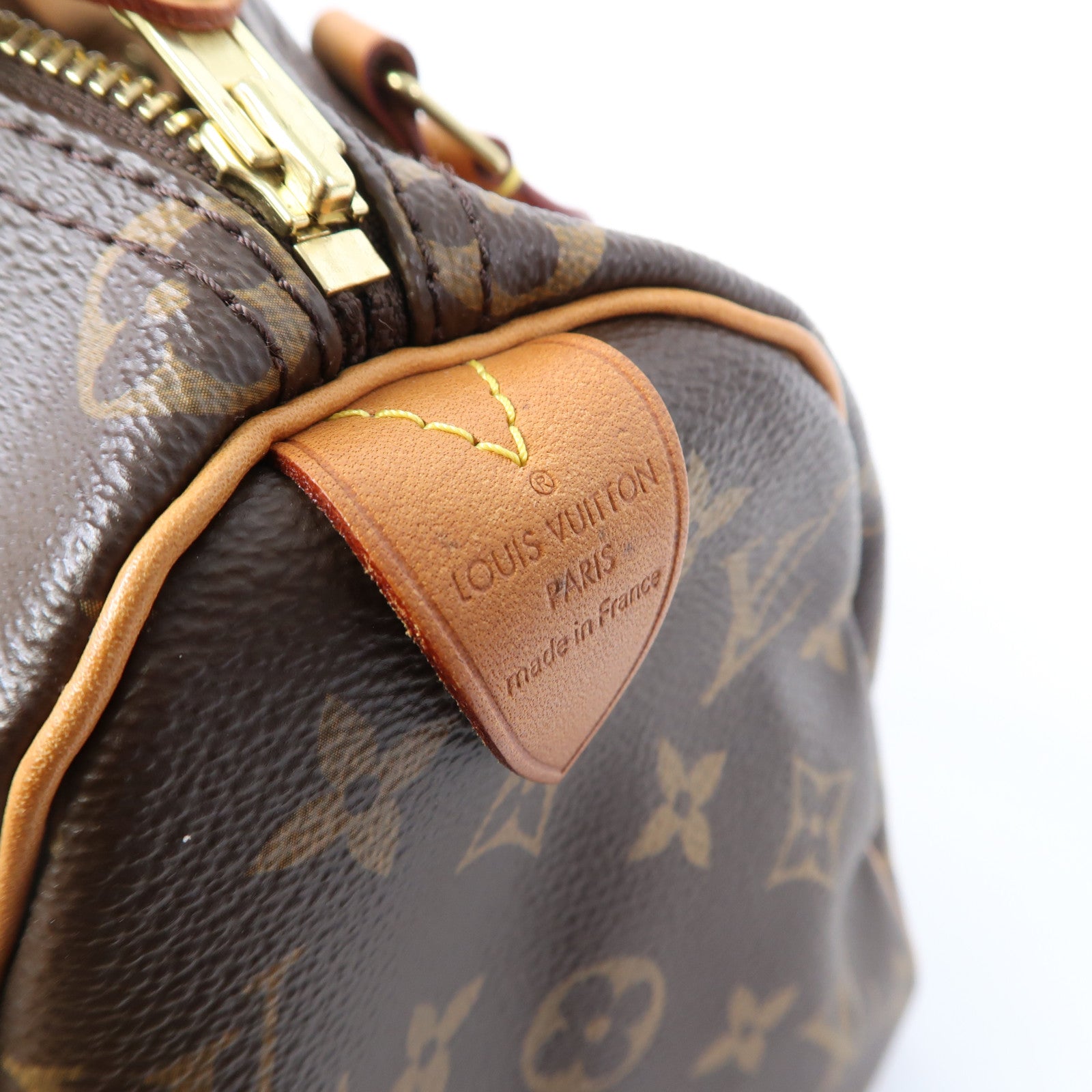 LOUIS VUITTON Monogram Speedy 25金扣手挽袋啡色