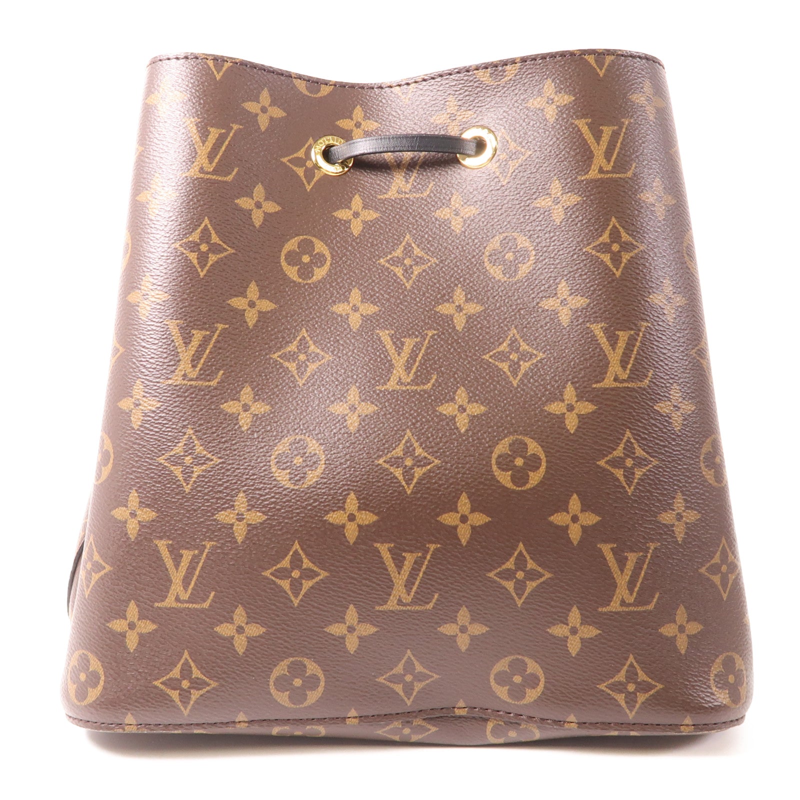 LOUIS VUITTON Monogram Neo Noe MM金扣肩背袋棕色