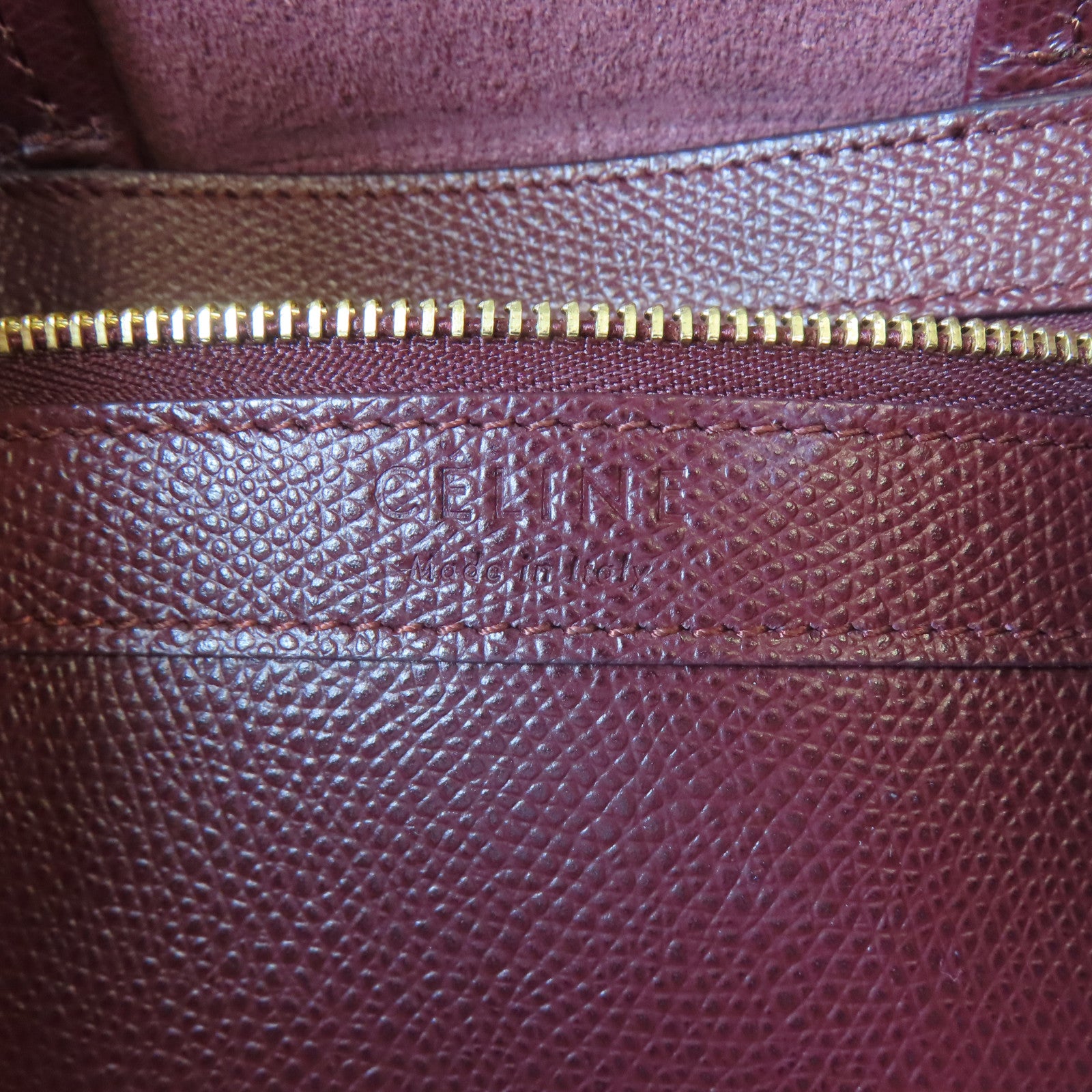 CELINE 【激減優惠】牛皮皮革Vertical Bi-Cabas Tote Bag金扣手挽肩背兩用袋紅色/深藍色