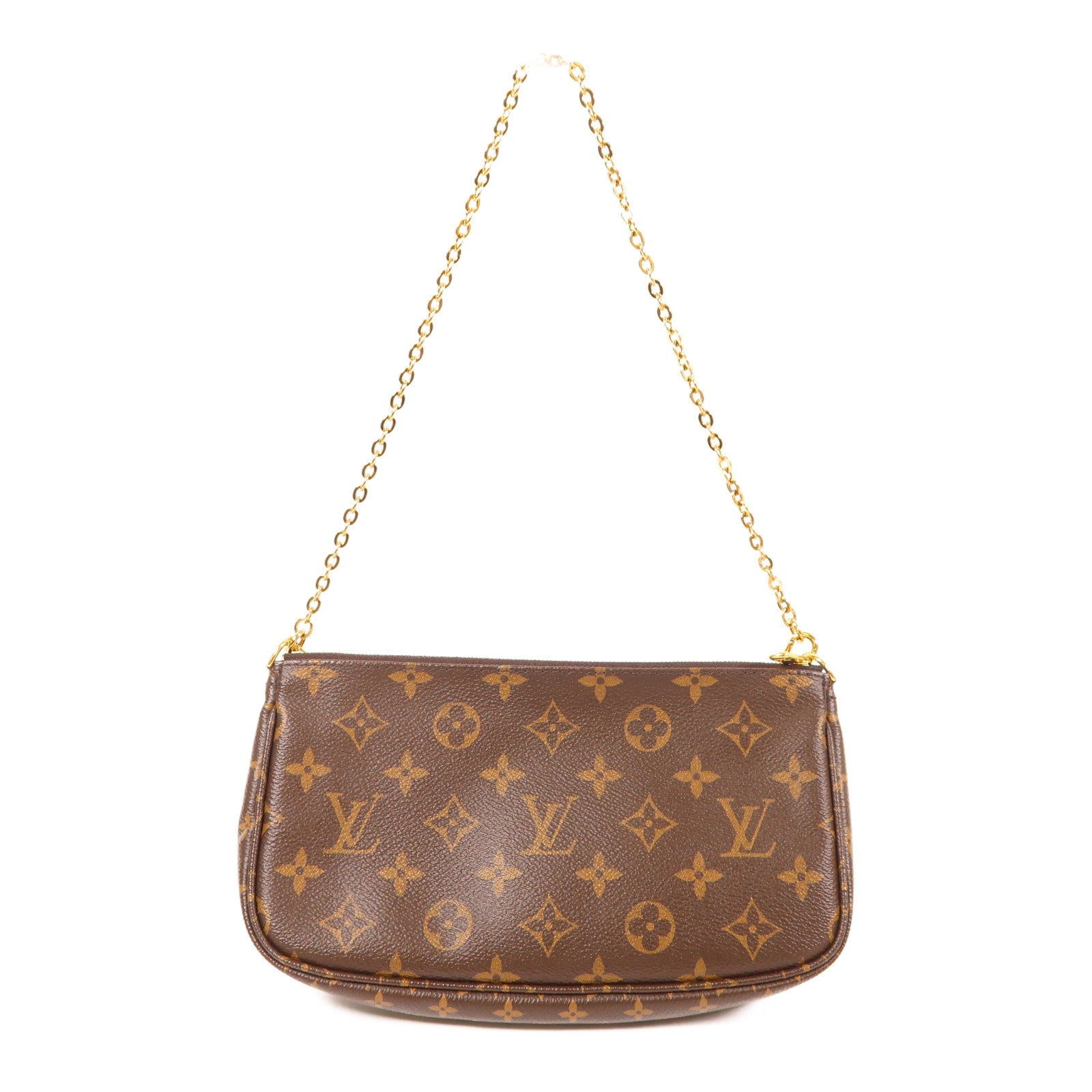 LOUIS VUITTON Monogram Multi Pochette Accessoires金扣手挽肩背兩用袋