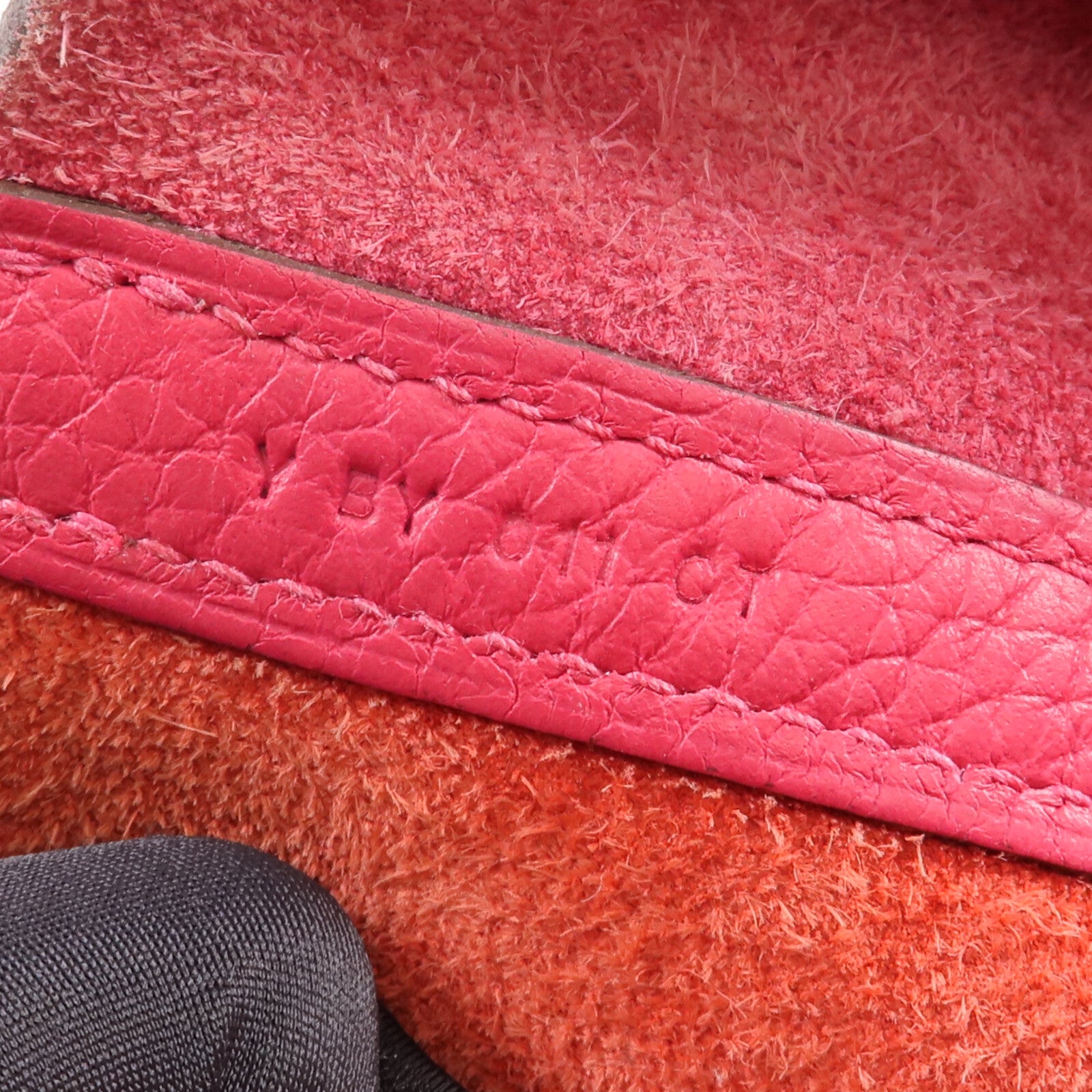 HERMES Clemence皮革Picotin PM銀扣手挽袋Rose Mexico/Rouge de Coeur