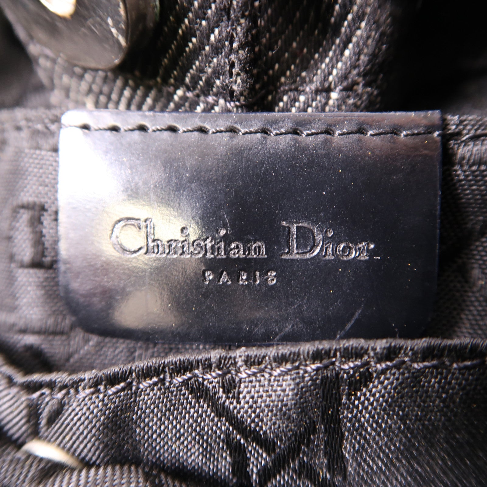 Dior 帆布Maris Pearl Denim Handbag銀扣手挽袋