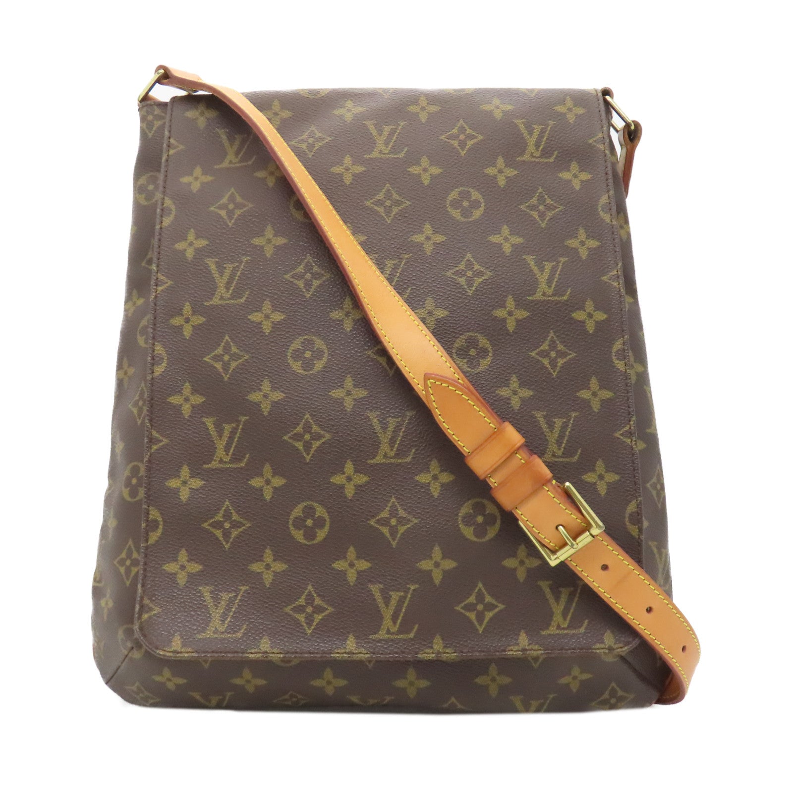 LOUIS VUITTON 【激減優惠】Monogram Musette金扣肩背袋啡色