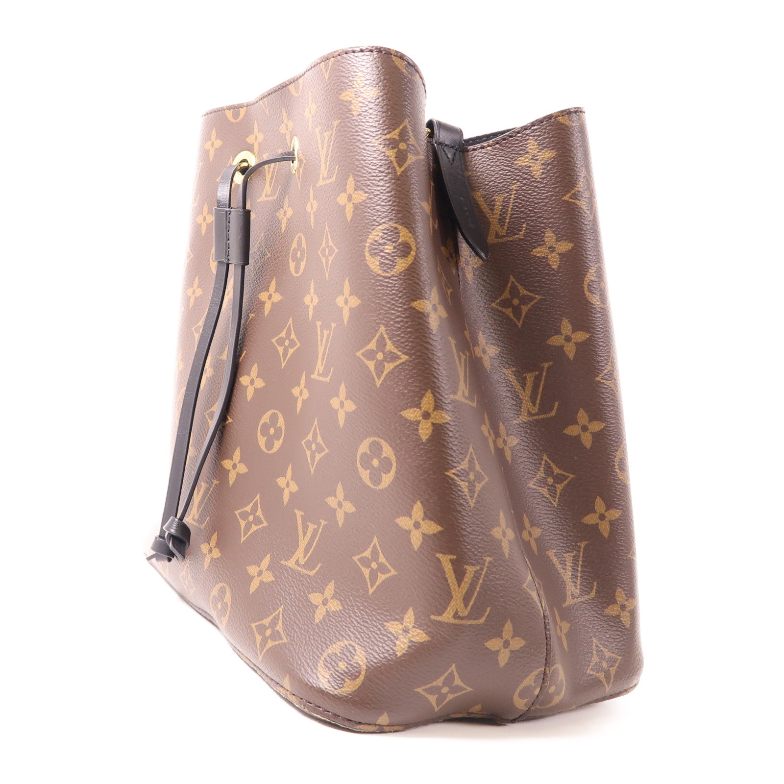LOUIS VUITTON Monogram Neo Noe MM金扣肩背袋棕色