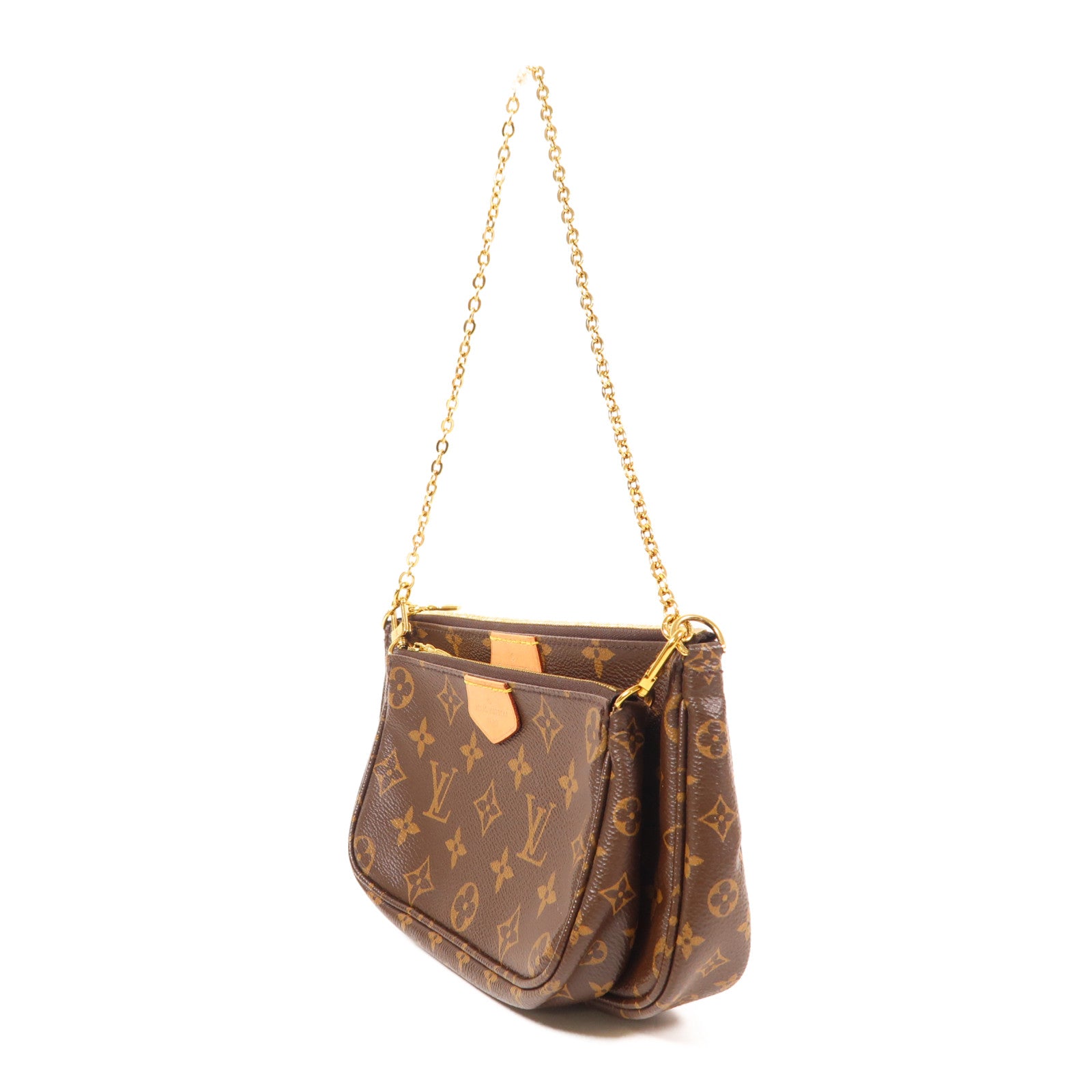 LOUIS VUITTON Monogram Multi Pochette Accessoires金扣手挽肩背兩用袋