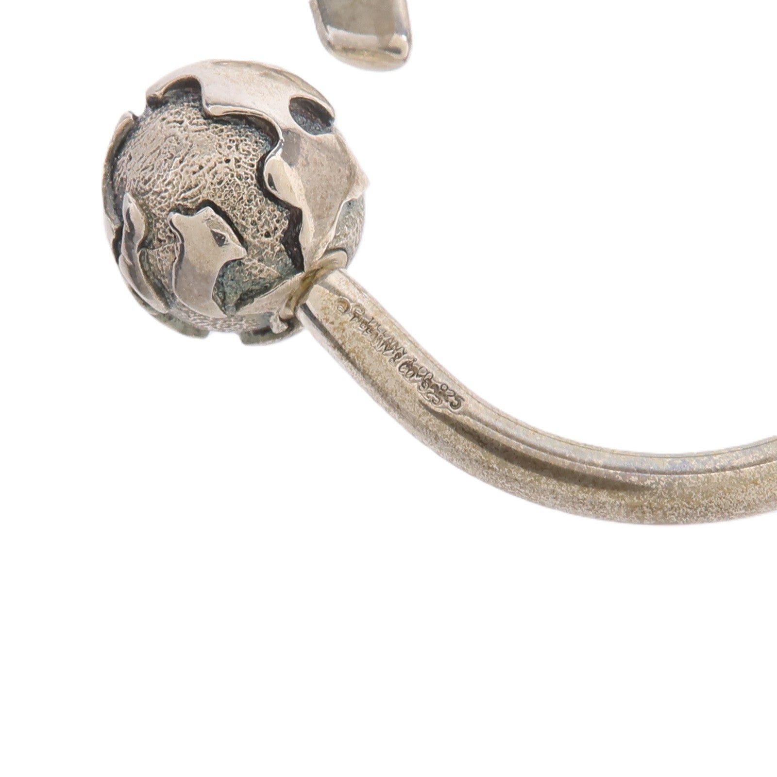 TIFFANY＆CO 925純銀Airplane ＆ Globe Key Ring鑰匙圈