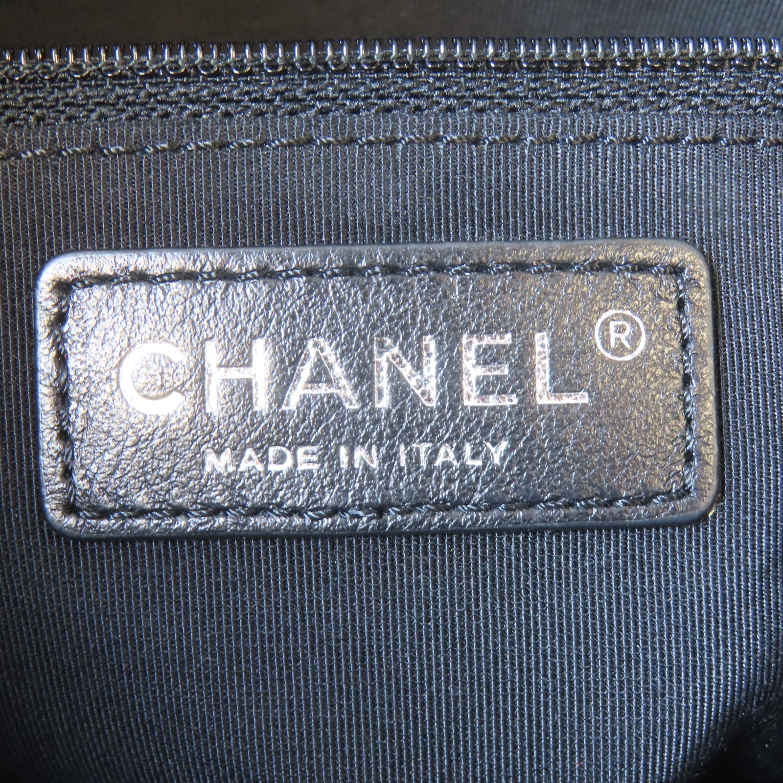 CHANEL 菱格羊皮皮革Shoulder Bag銀扣肩背袋黑色