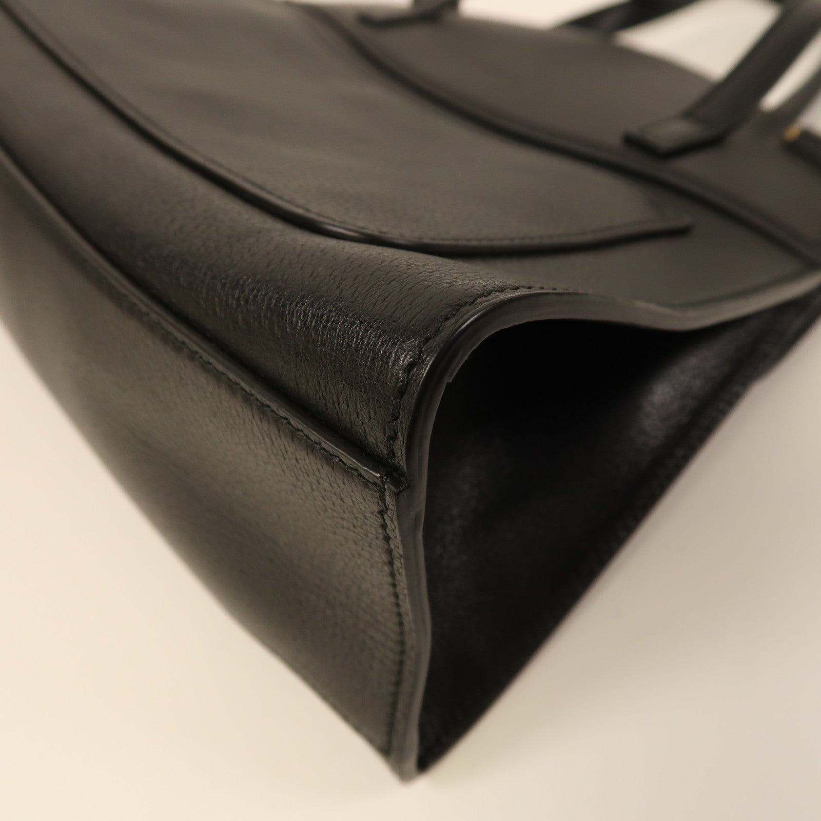 GUCCI 牛皮皮革Shoulder Bag金扣手挽肩背兩用袋黑色