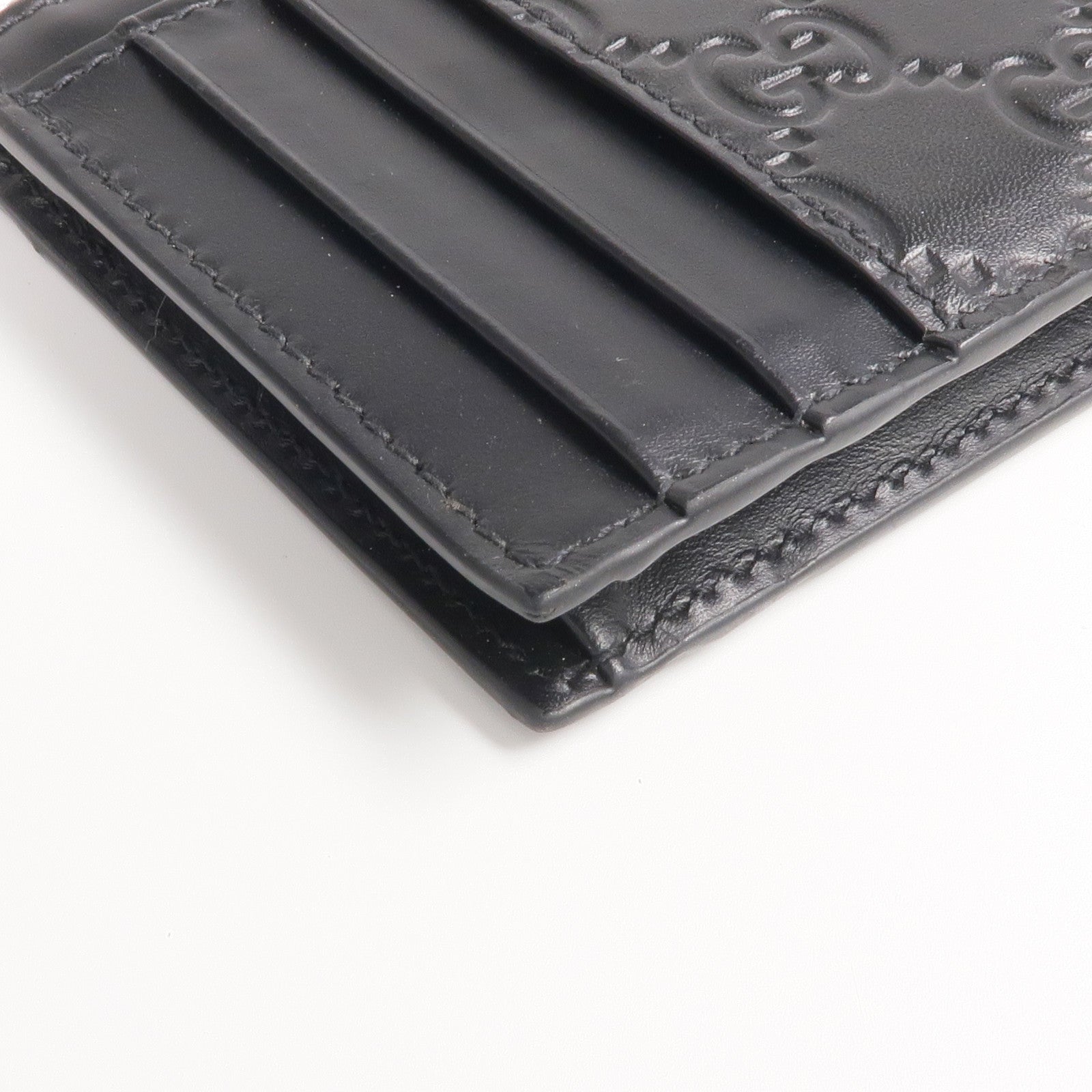 GUCCI 牛皮皮革Card Case銀扣卡片套/零錢包