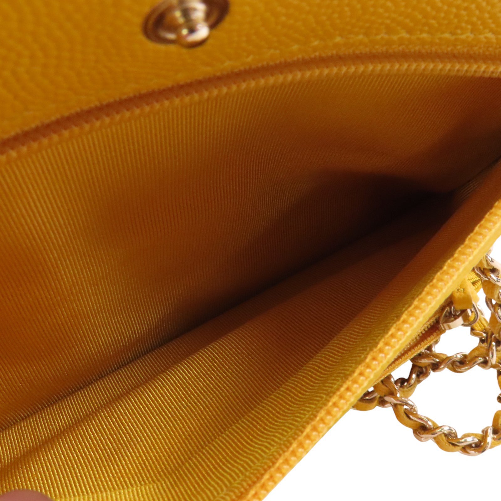 CHANEL 牛皮皮革Chanel WOC Wallet On Chain金扣鏈帶肩背袋