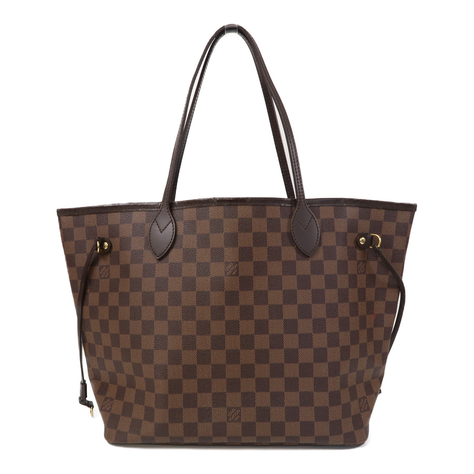 LOUIS VUITTON Damier Ebene Neverfull金扣肩背袋啡色