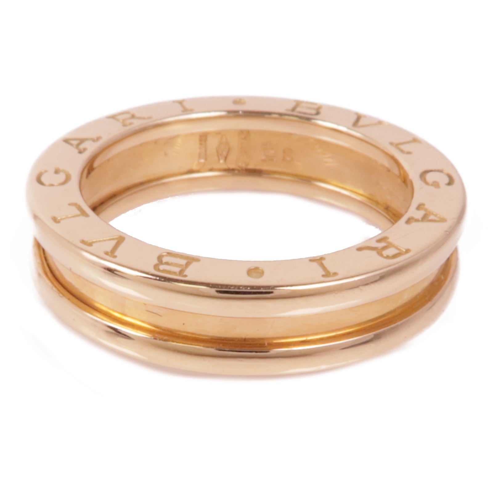 BVLGARI 18K玫瑰金B-zero 1 Band戒指Bvlgari#50/US#5.25