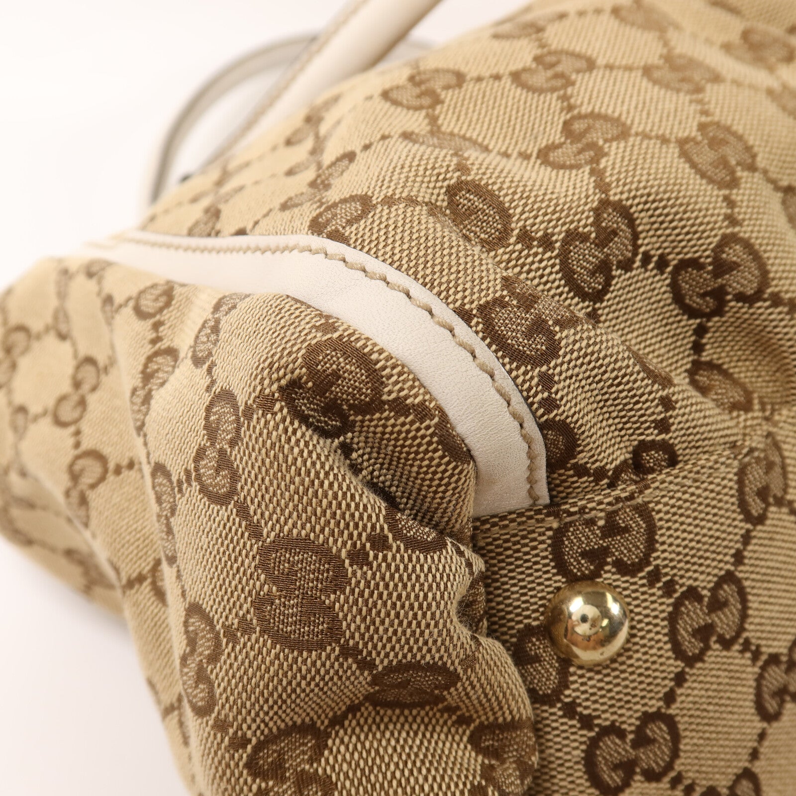GUCCI 帆布Shoulder Bag金扣肩背袋
