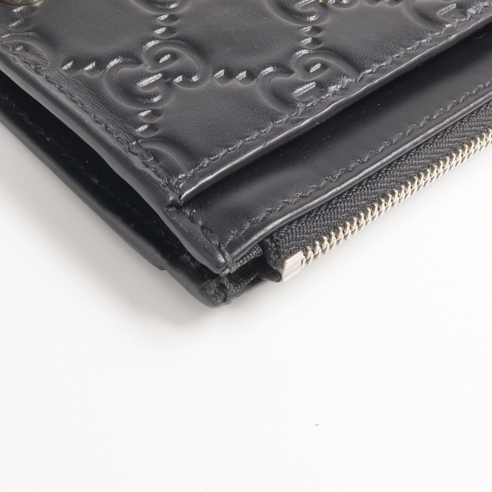 GUCCI 牛皮皮革Card Case銀扣卡片套/零錢包