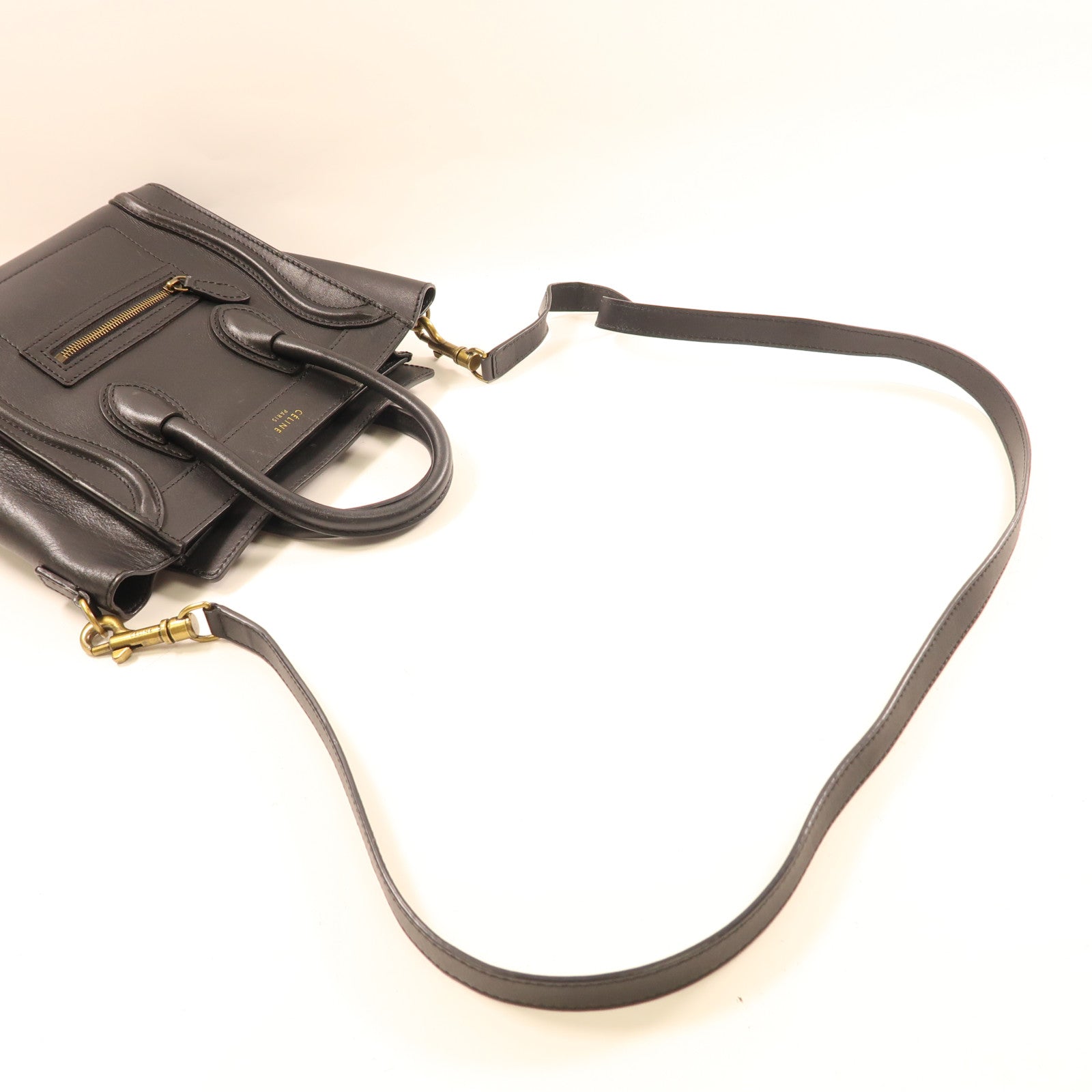 CELINE 皮革Nano Luggage手挽肩背兩用袋
