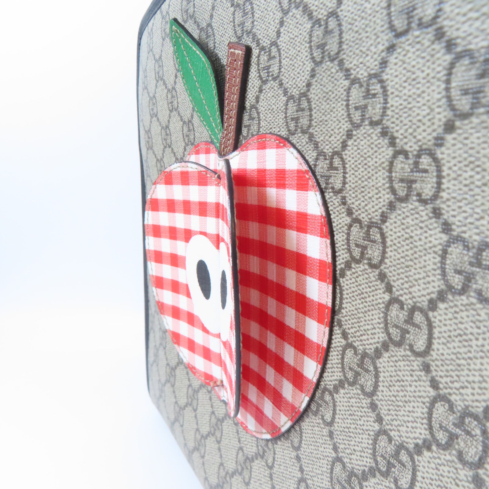 GUCCI 塗層帆布Hand Bag銀扣手挽袋啡色