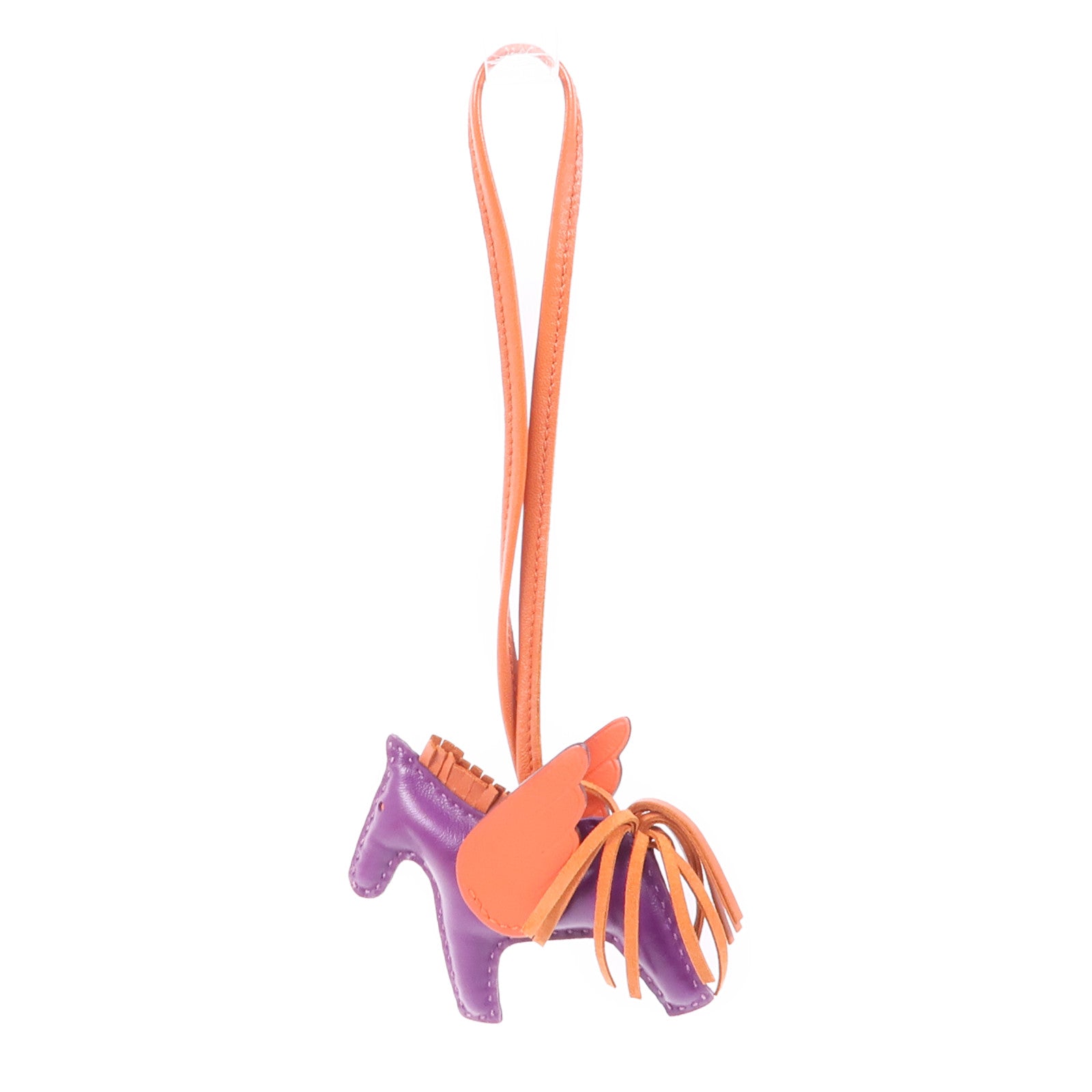 HERMES Rodeo Pegase Charm/Strap Milo Leather Swift Leather Purple/Red
