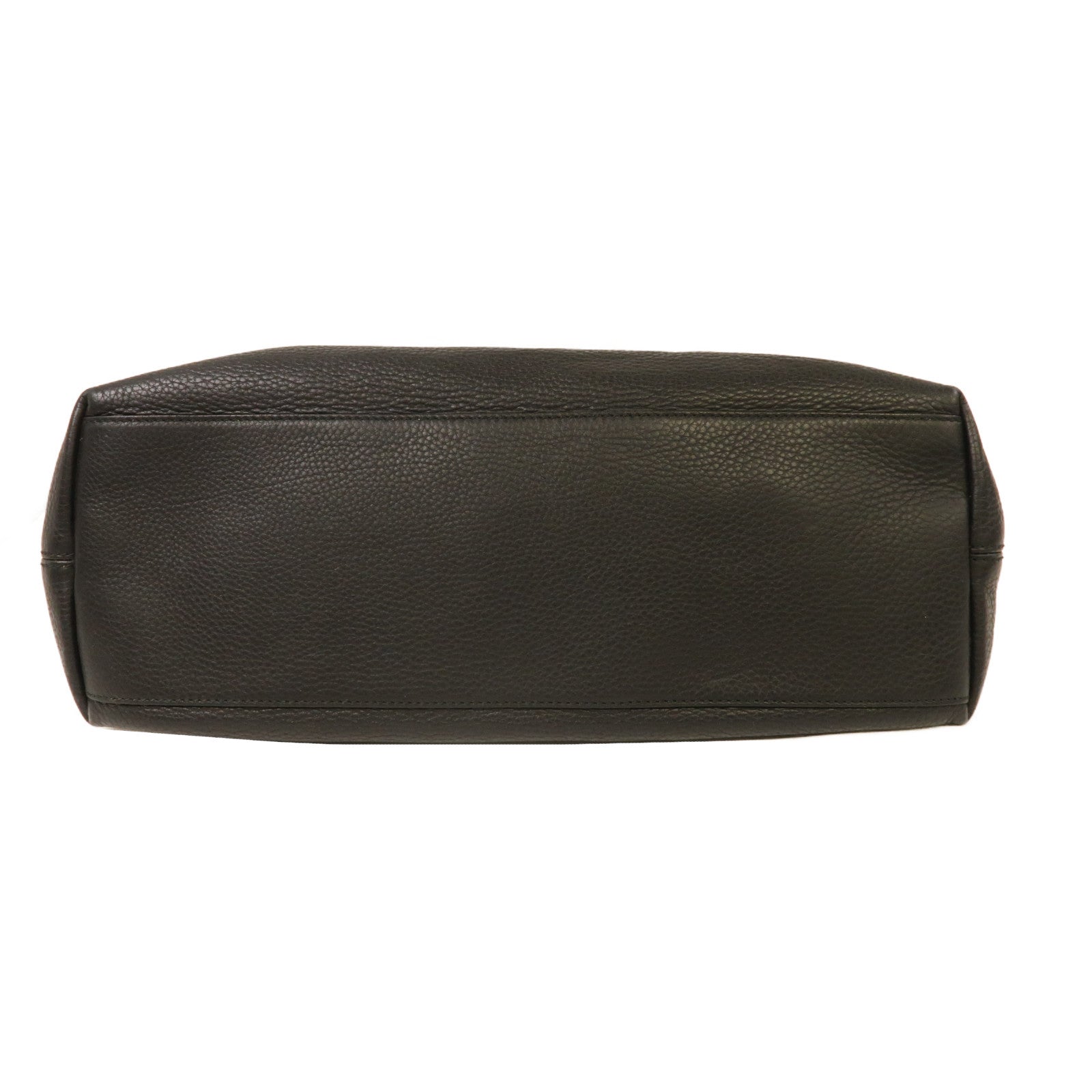 GUCCI 牛皮皮革Shoulder Bag銀扣鏈帶肩背袋黑色