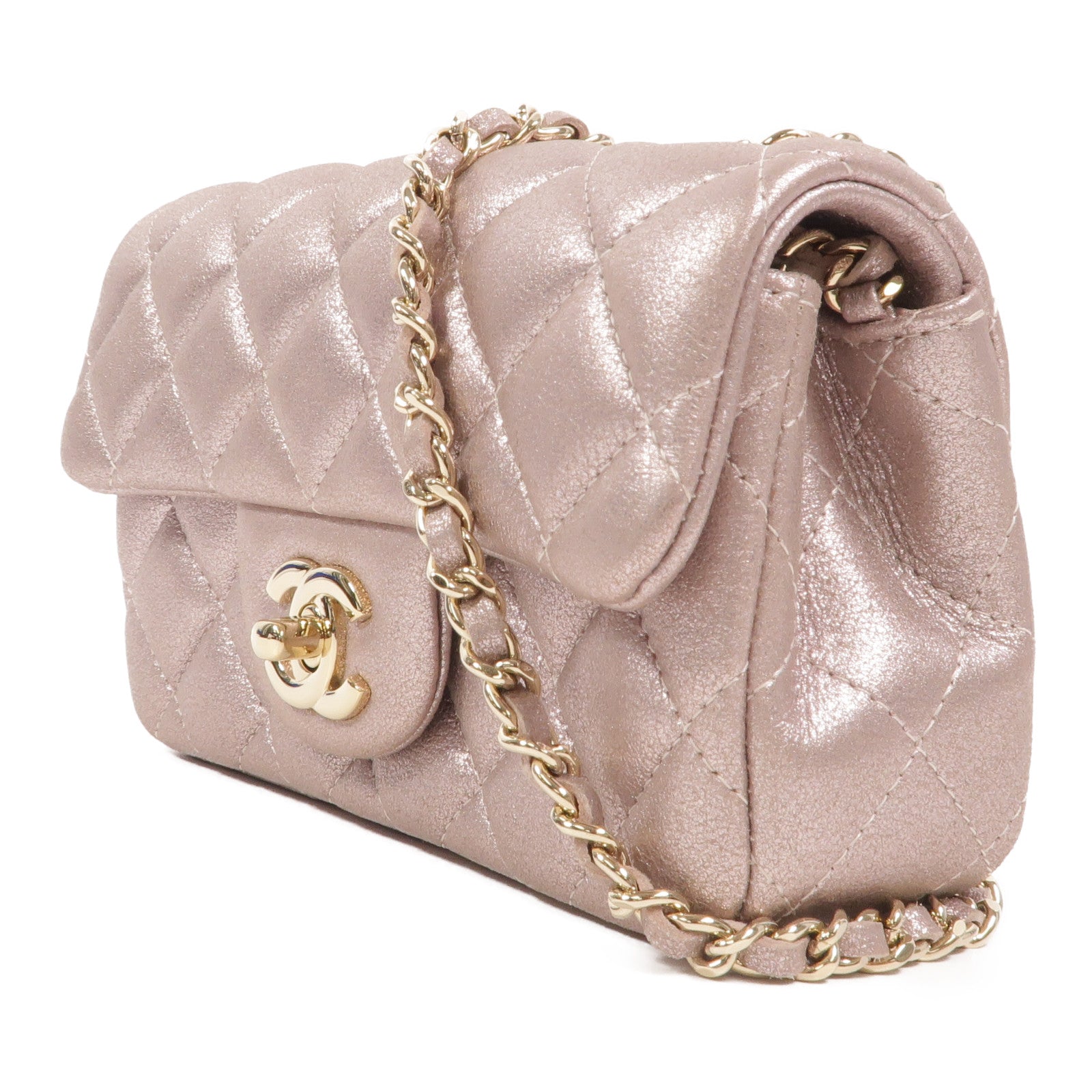 CHANEL 羊皮皮革Extra Mini Flap鏈帶肩背袋