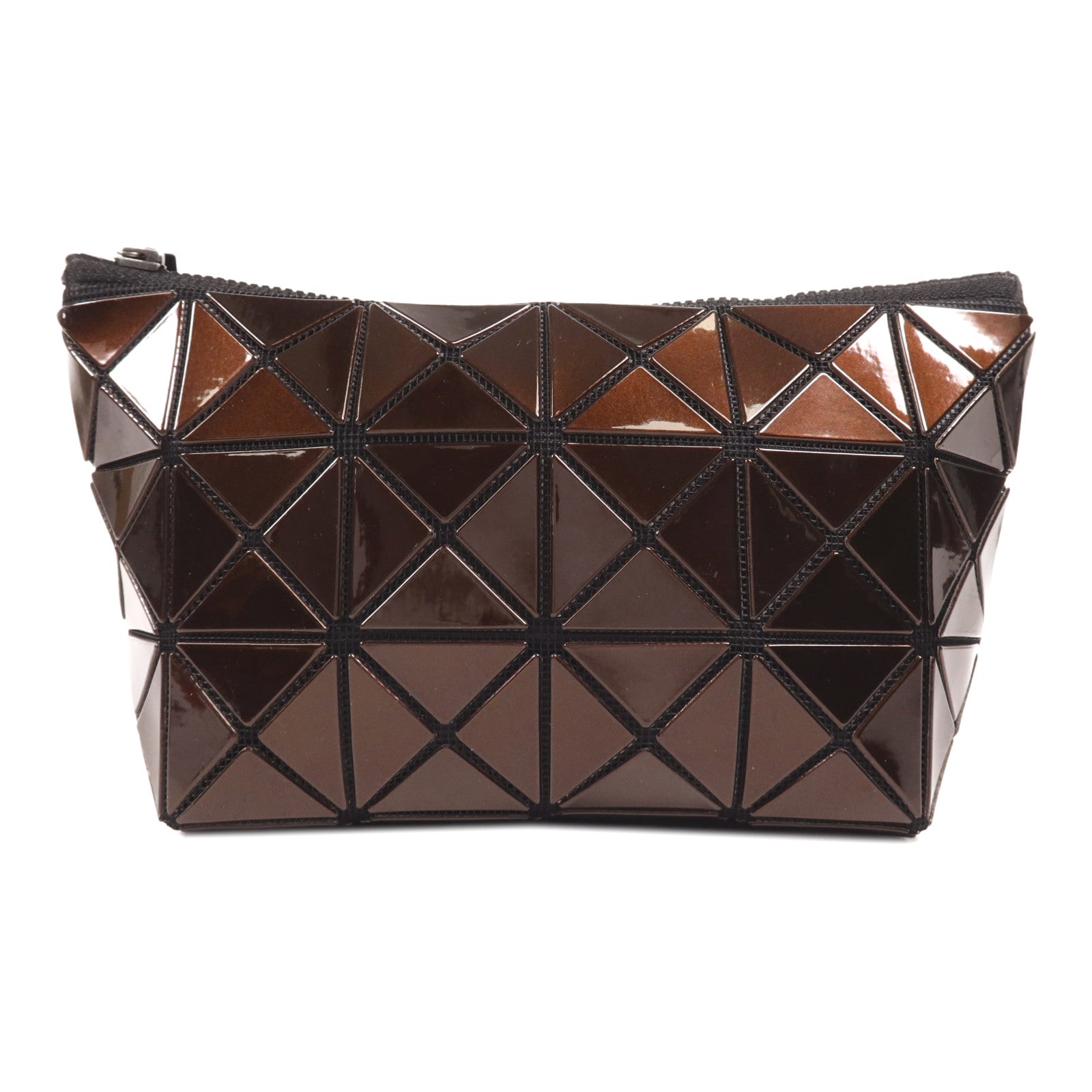 BAO BAO ISSEYMIYAKE PVC Clutch 4x6銀扣手拿包