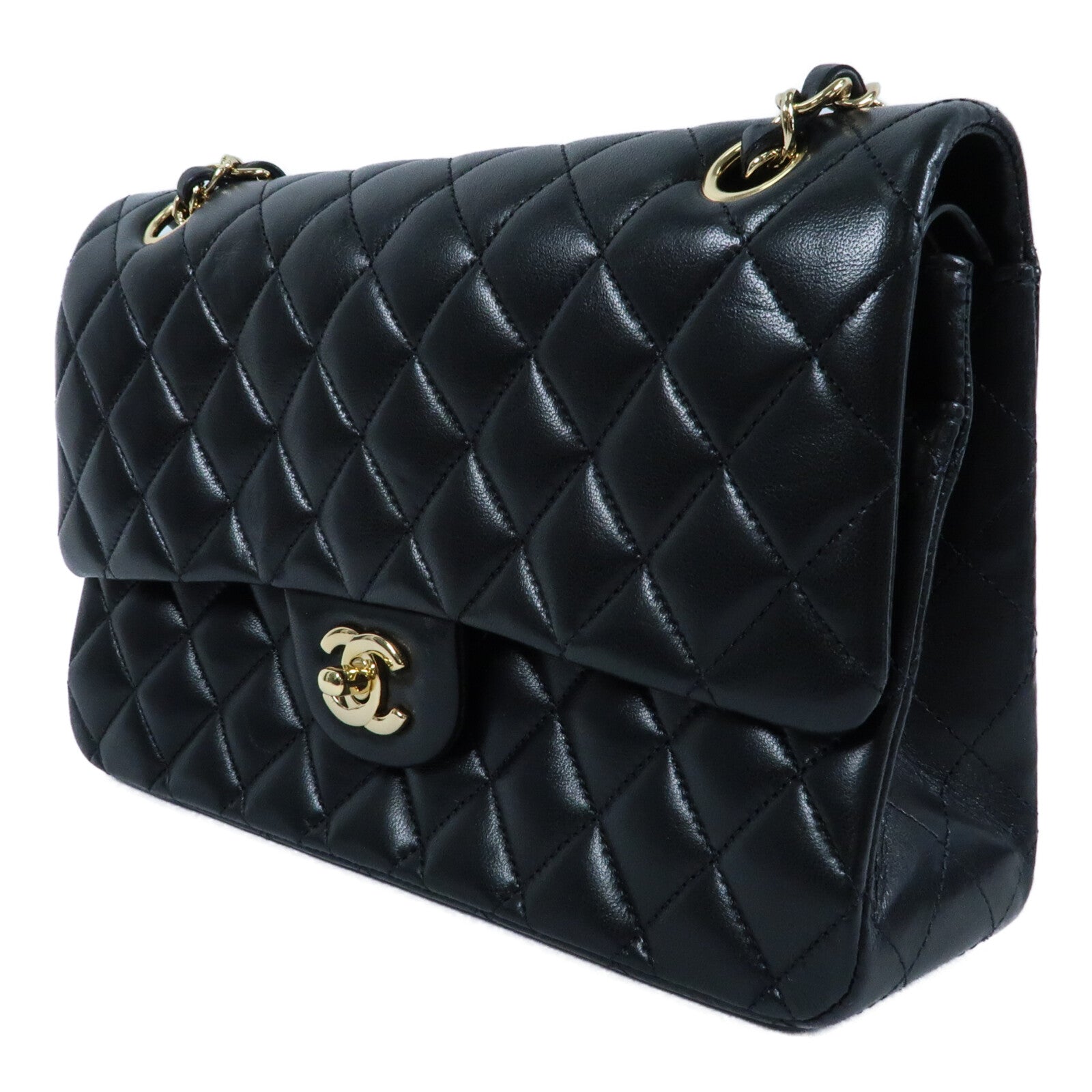CHANEL 羊皮皮革Classic 25金扣鏈帶肩背袋