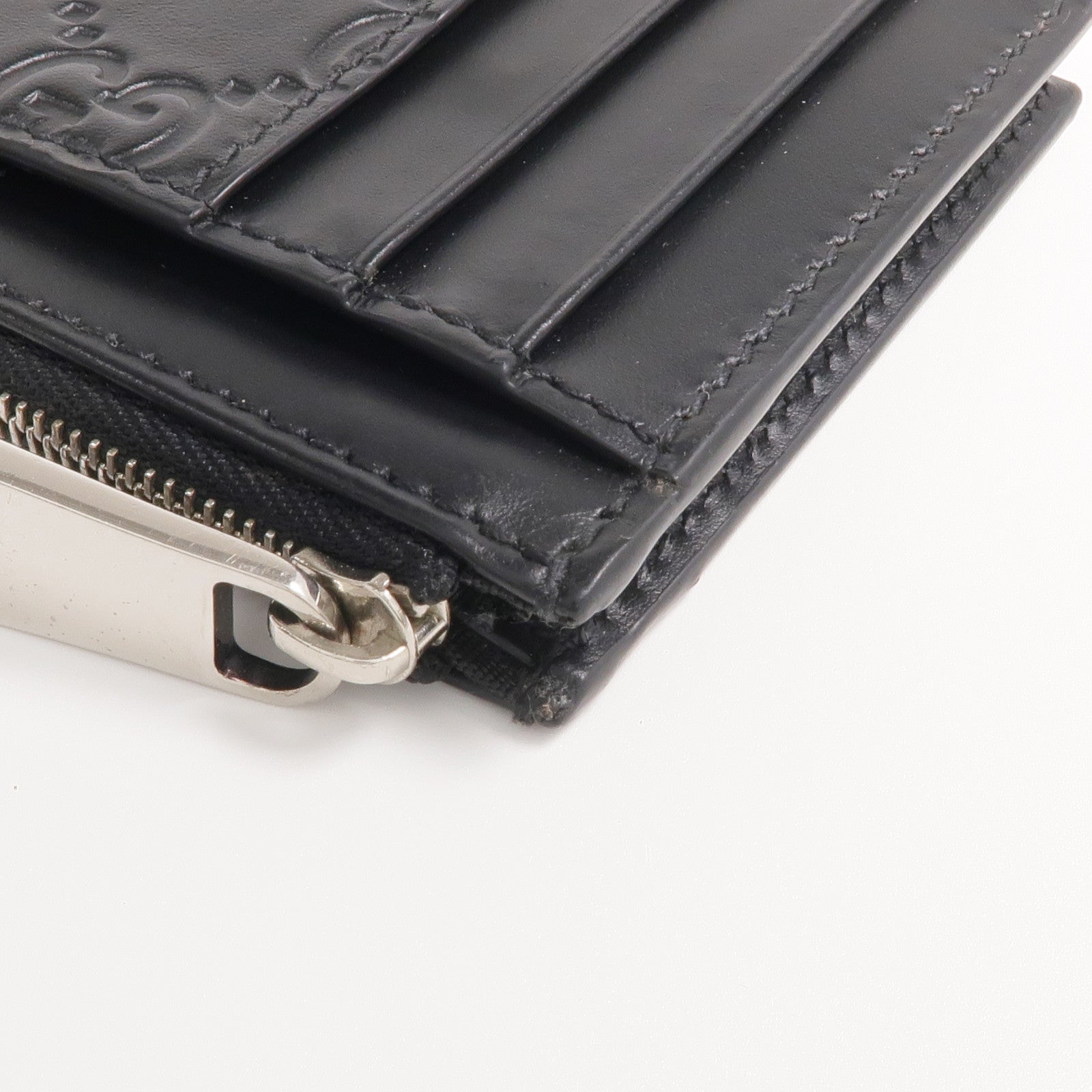 GUCCI 牛皮皮革Card Case銀扣卡片套/零錢包