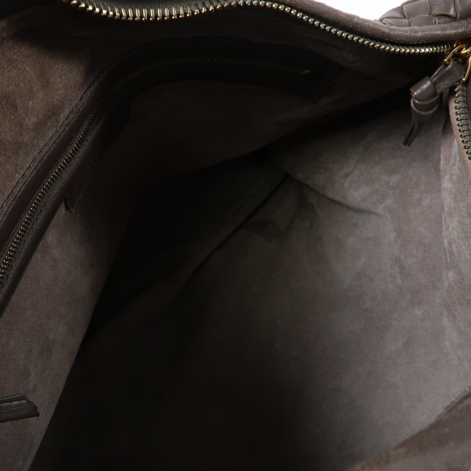 BOTTEGA VENETA 織紋皮革Shoulder Bag金扣肩背袋啡色