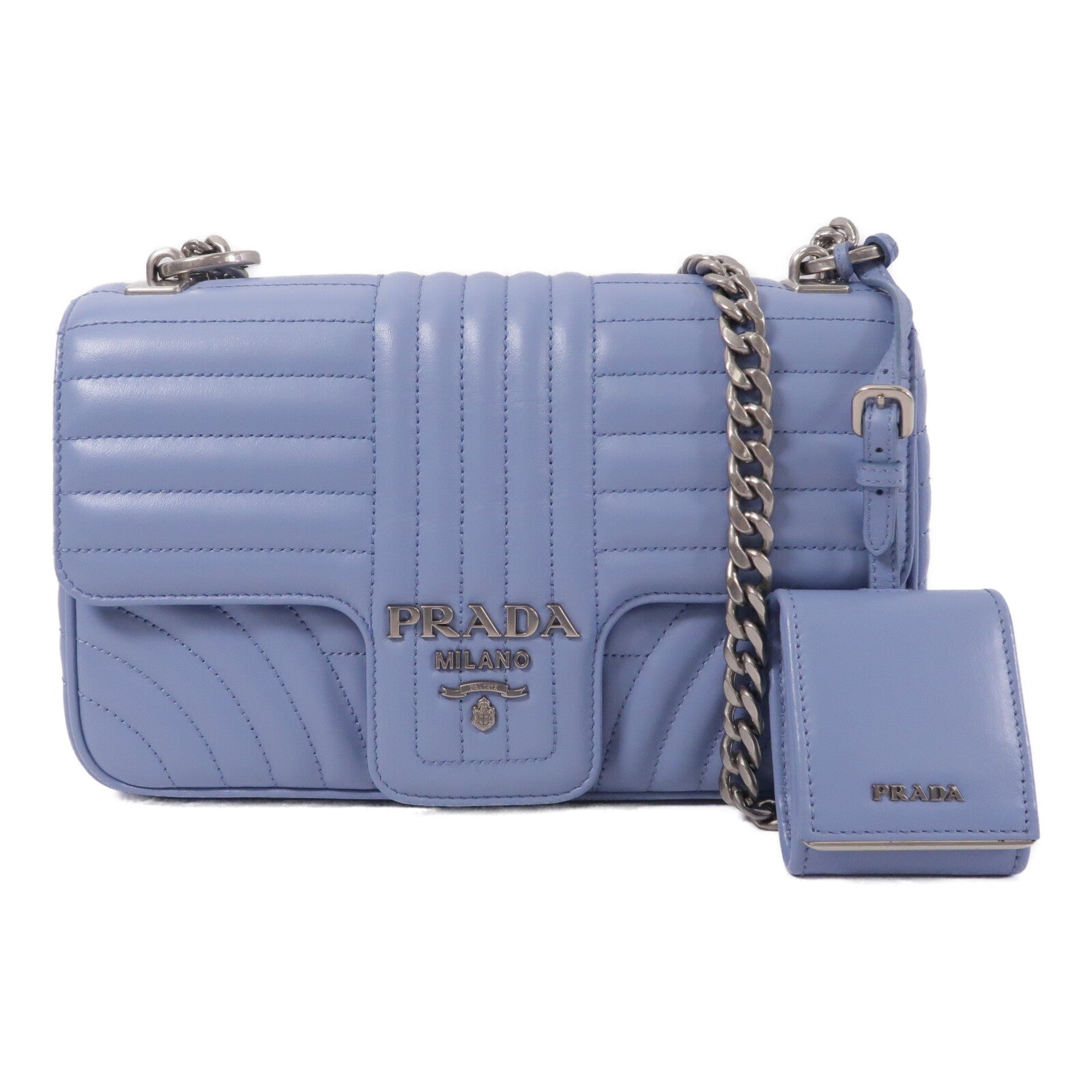 PRADA 牛皮皮革Chain Shoulder Bag鏈帶肩背袋