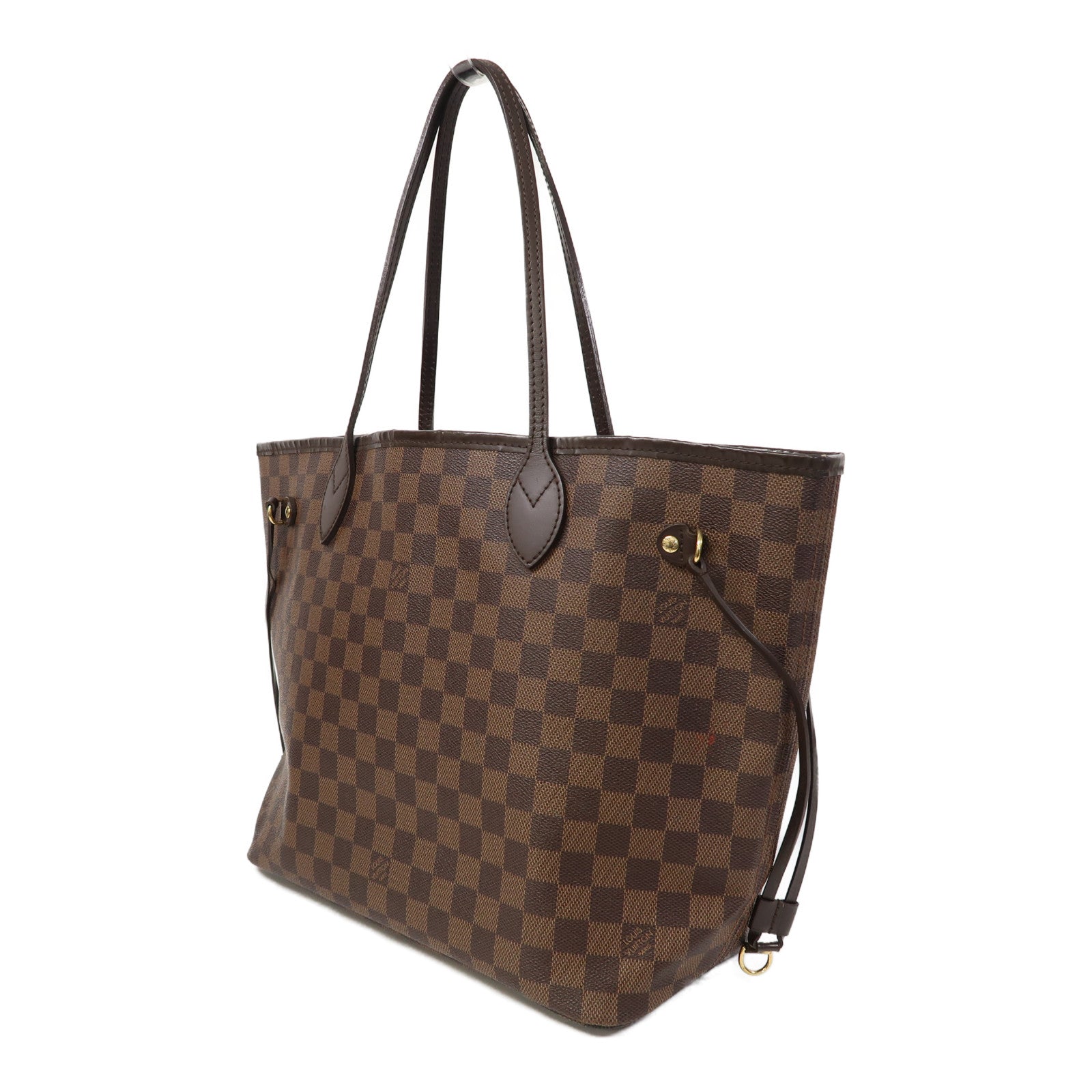 LOUIS VUITTON Damier Ebene Neverfull金扣肩背袋啡色