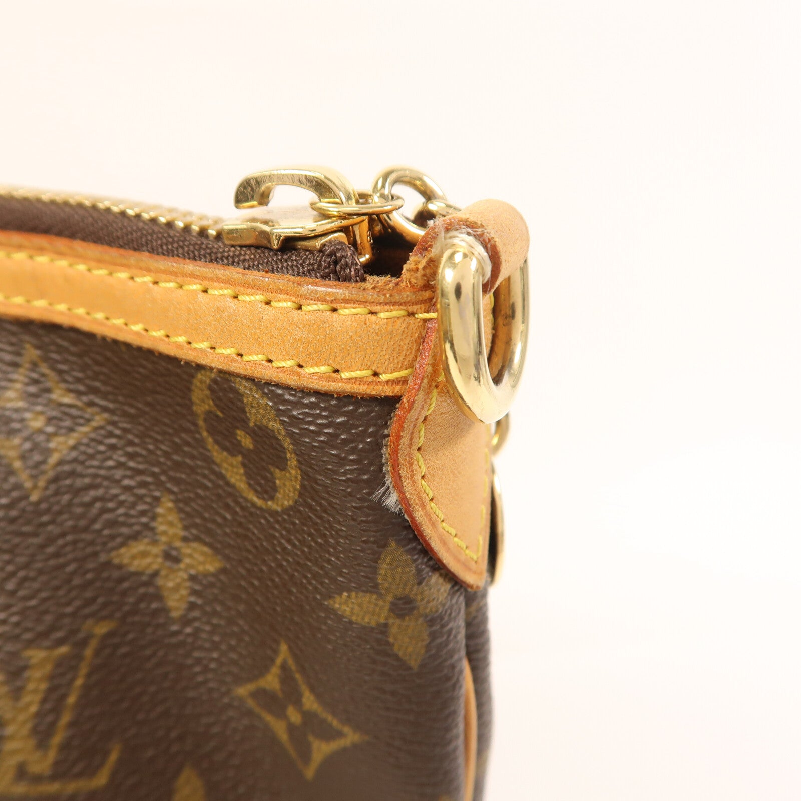 LOUIS VUITTON Monogram Palermo PM金扣手挽肩背兩用袋棕色