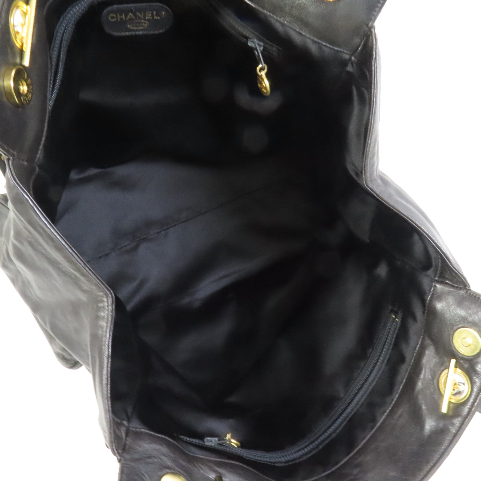 CHANEL 羊皮皮革Vintage Tote金扣鏈帶肩背袋