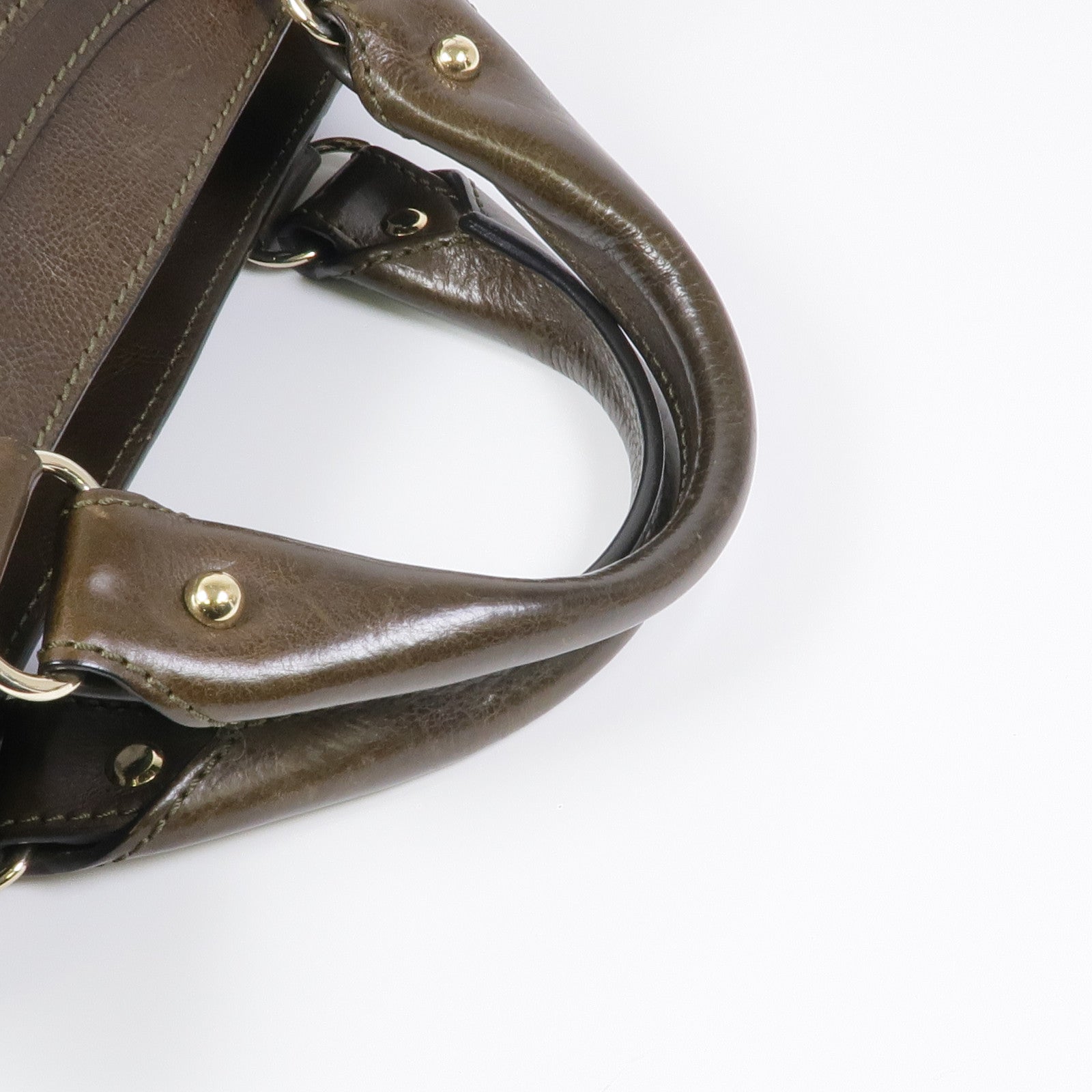 CELINE 牛皮皮革Hand Bag銀扣手挽袋