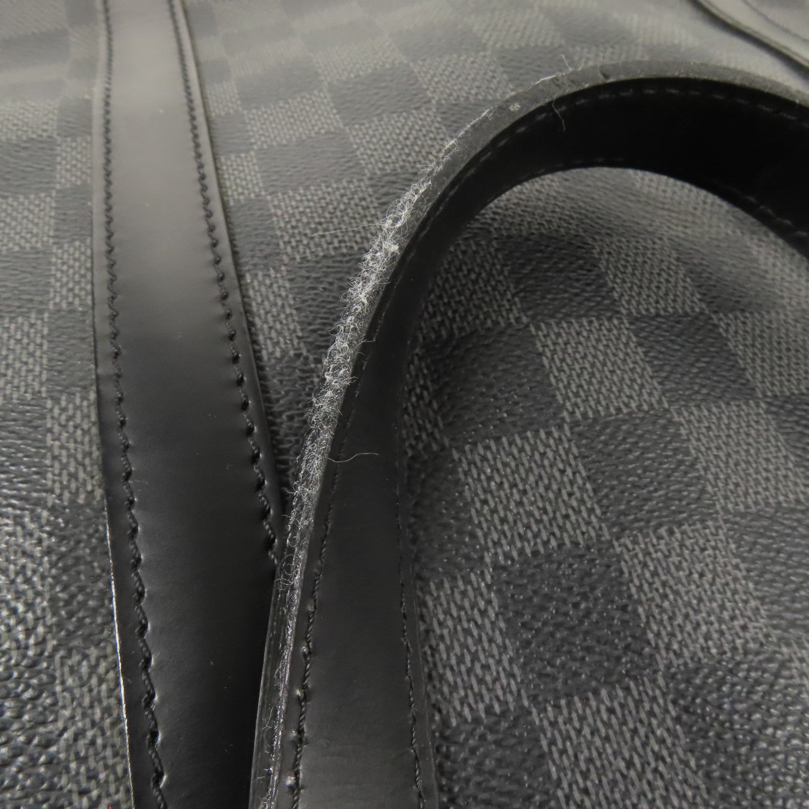 LOUIS VUITTON Damier Graphite Tadao MM銀扣手挽肩背兩用袋