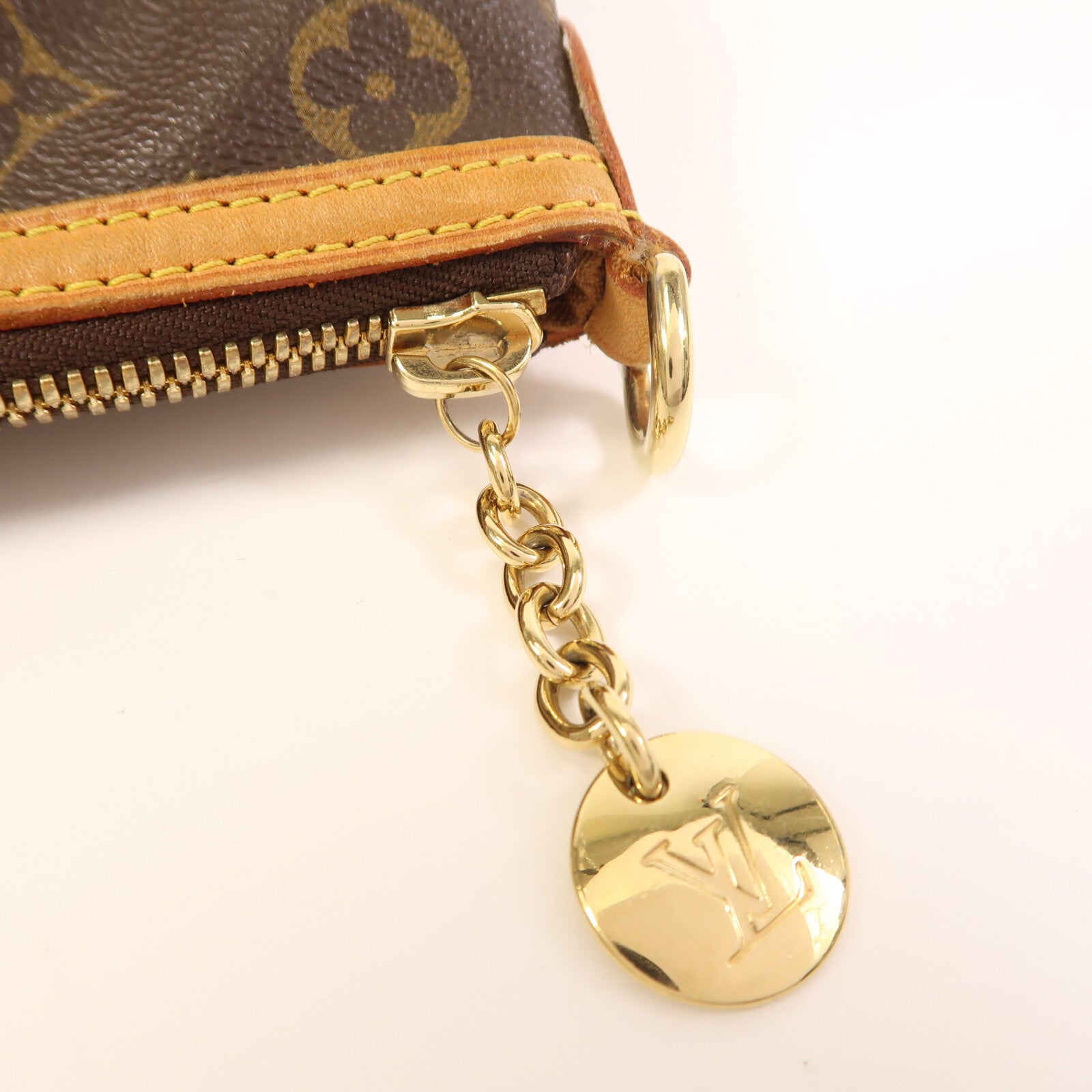 LOUIS VUITTON Monogram Palermo PM金扣手挽肩背兩用袋棕色