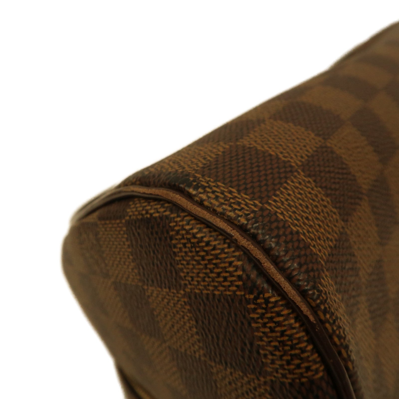 LOUIS VUITTON Damier Ebene Ribera MM金扣手挽袋啡色