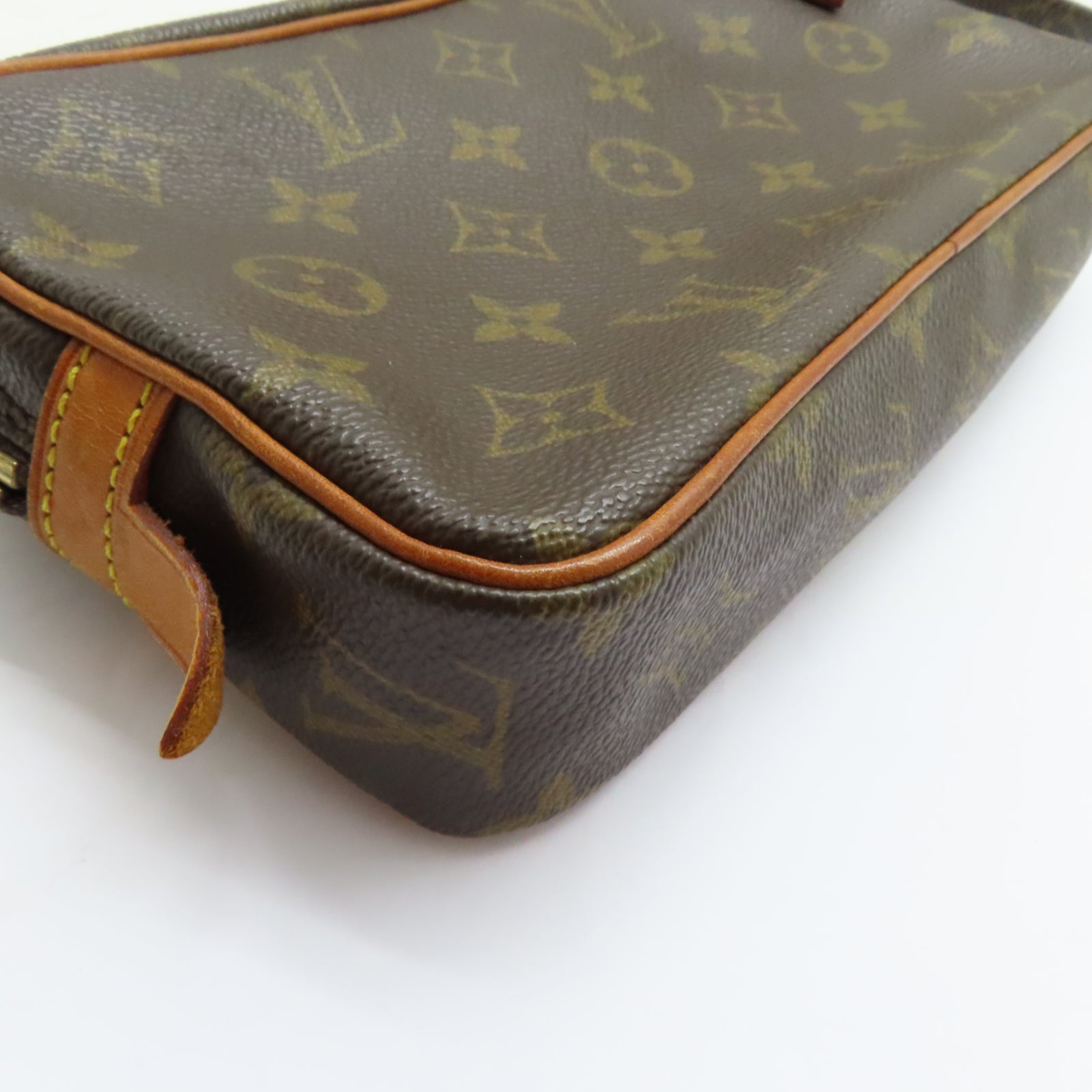 LOUIS VUITTON Monogram Pochette Marly Bandouliere金扣肩背袋啡色
