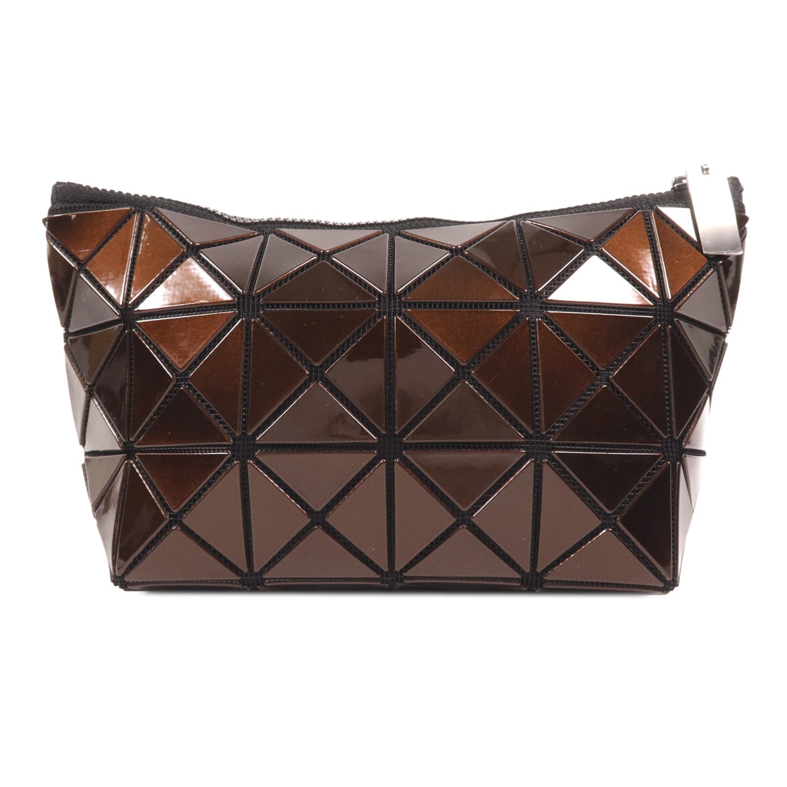 BAO BAO ISSEYMIYAKE PVC Clutch 4x6銀扣手拿包