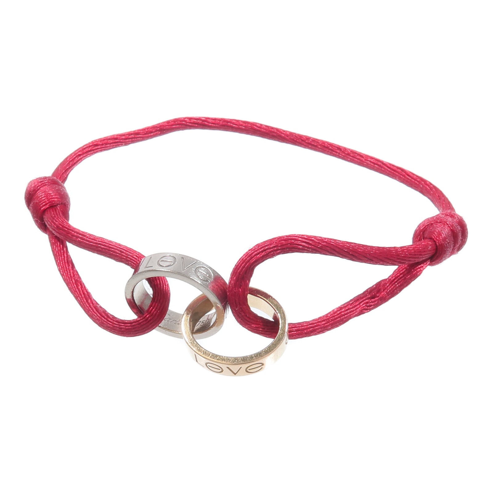 CARTIER 18K白金/玫瑰金Love Charity Bracelet手鏈