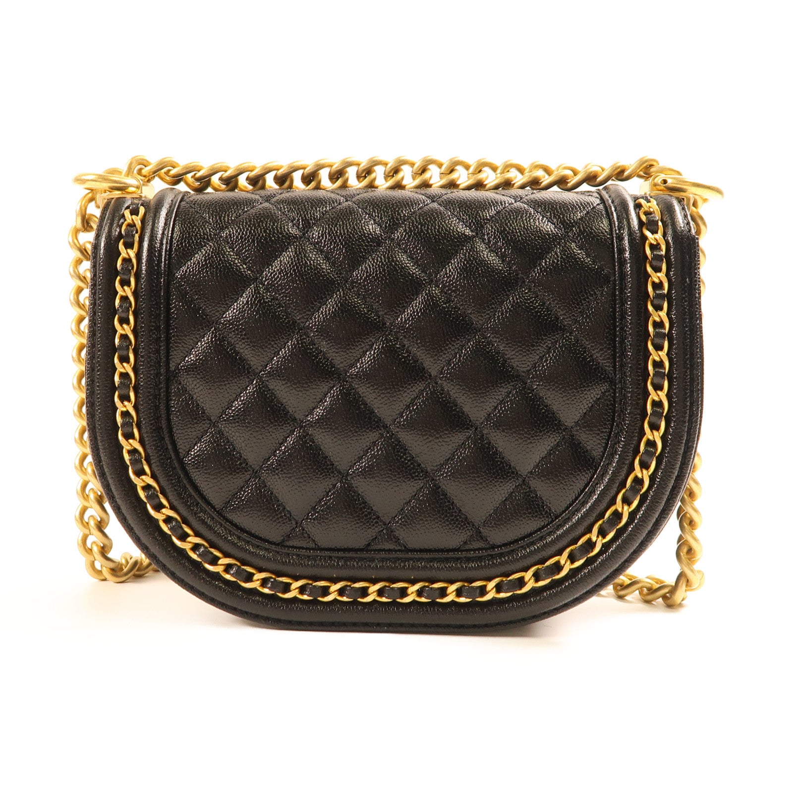 CHANEL 牛皮皮革Boy Chanel金扣肩背袋