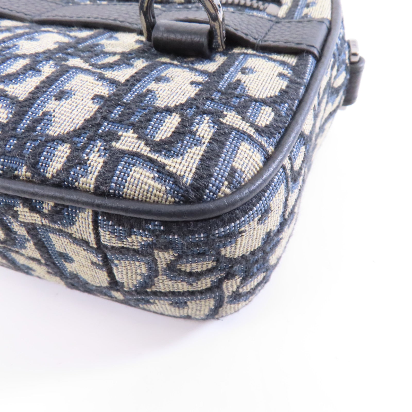 Dior 帆布Safari Mini Messenger銀扣肩背袋藍色