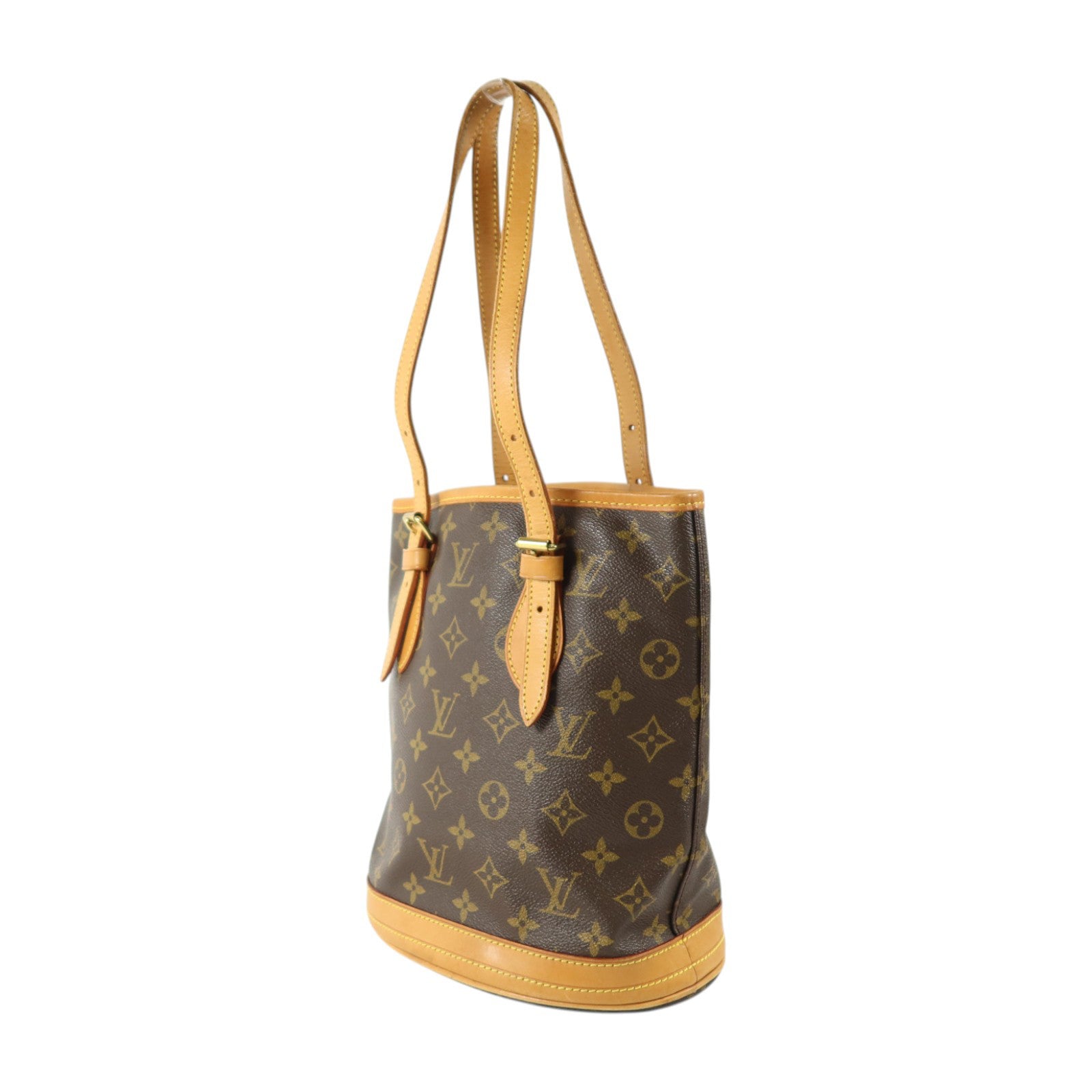 LOUIS VUITTON Monogram Bucket PM金扣手挽袋
