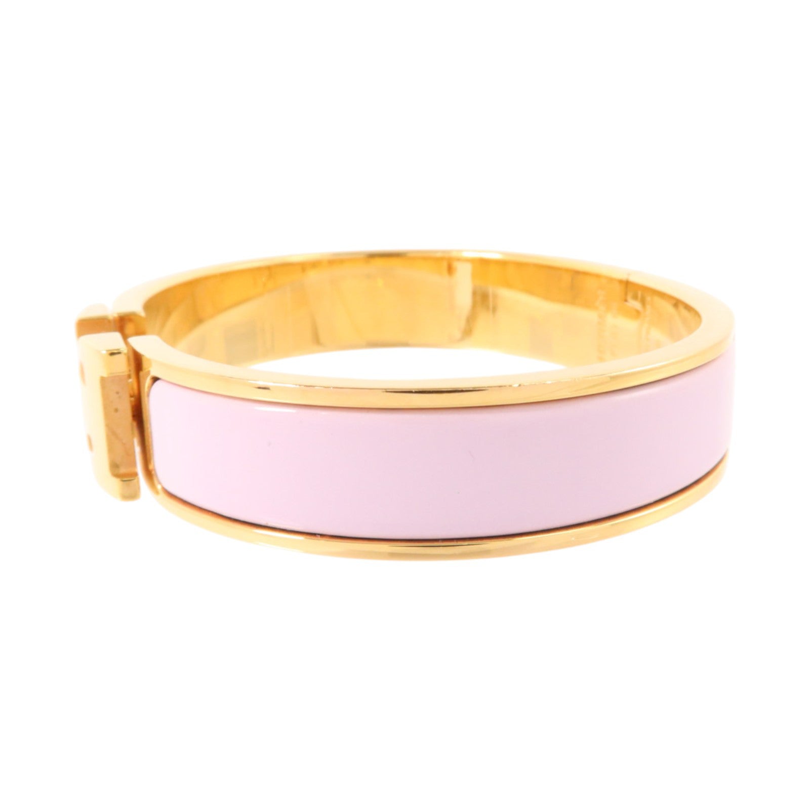HERMES 金屬/琺瑯Clic-H Braceletj金扣手鏈