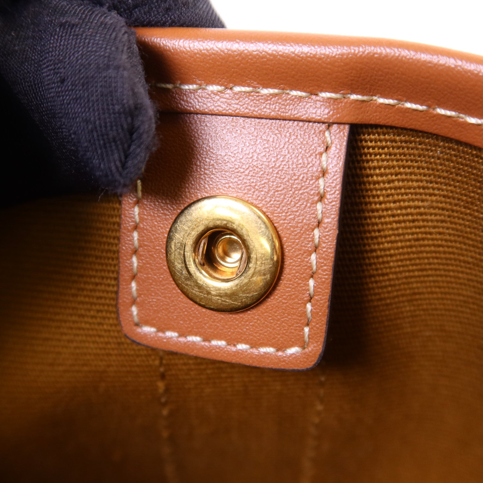 CELINE 塗層帆布Bucket Bag Small金扣肩背袋