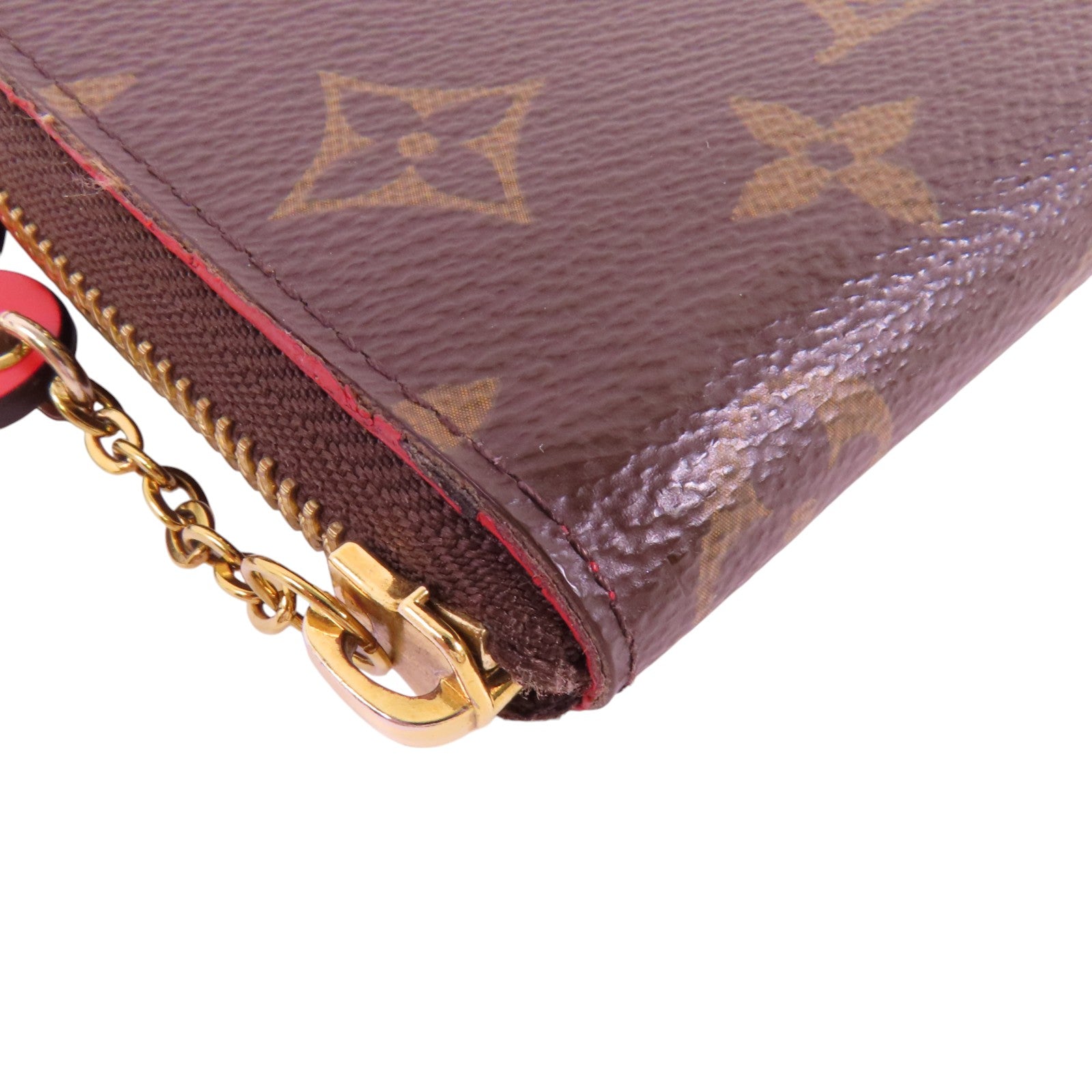 LOUIS VUITTON Monogram Clemence金扣拉鏈長錢包