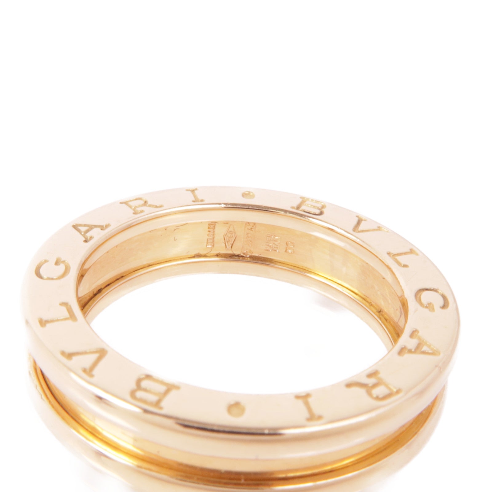 BVLGARI 18K玫瑰金B-zero 1 Band戒指Bvlgari#50/US#5.25