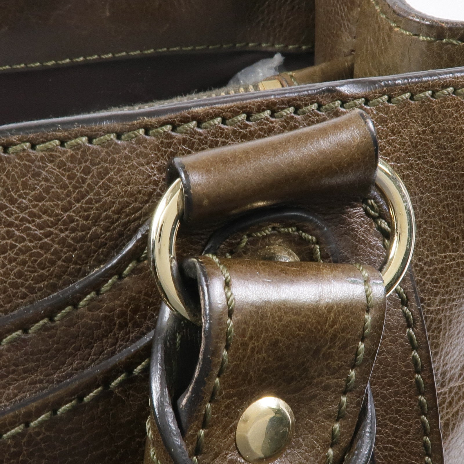 CELINE 牛皮皮革Hand Bag銀扣手挽袋