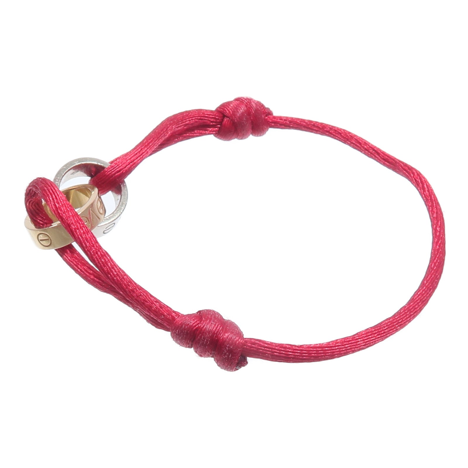 CARTIER 18K白金/玫瑰金Love Charity Bracelet手鏈