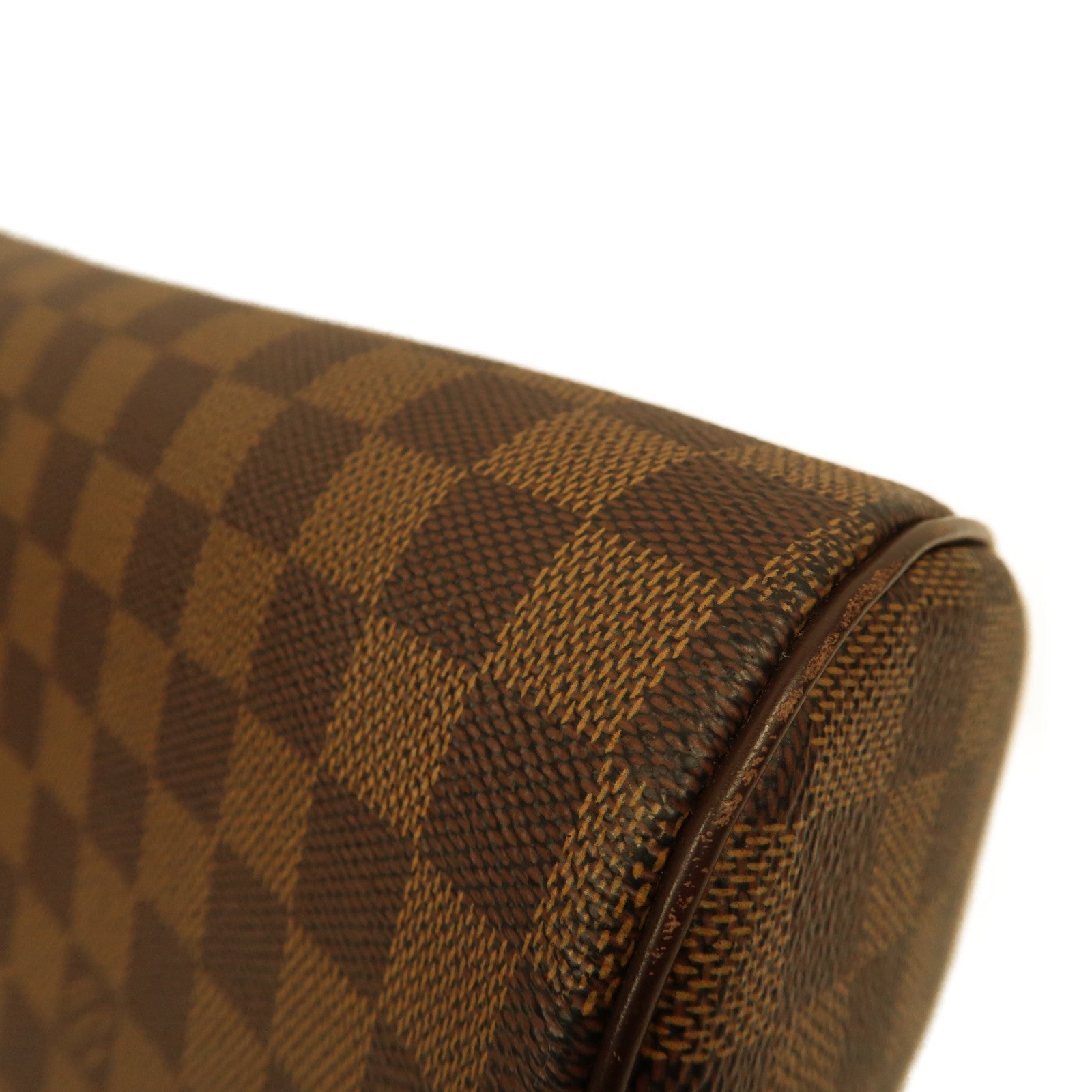 LOUIS VUITTON Damier Ebene Ribera MM金扣手挽袋啡色